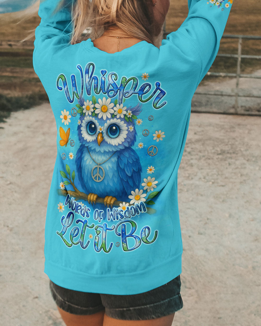 WHISPER WORDS OF WISDOM LET IT BE OWL ALL OVER PRINT - TYQY2310252