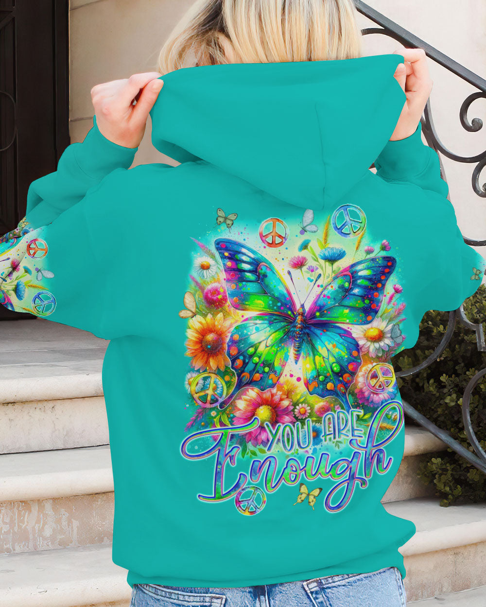 YOU ARE ENOUGH BUTTERFLY ALL OVER PRINT - TYQY2311231