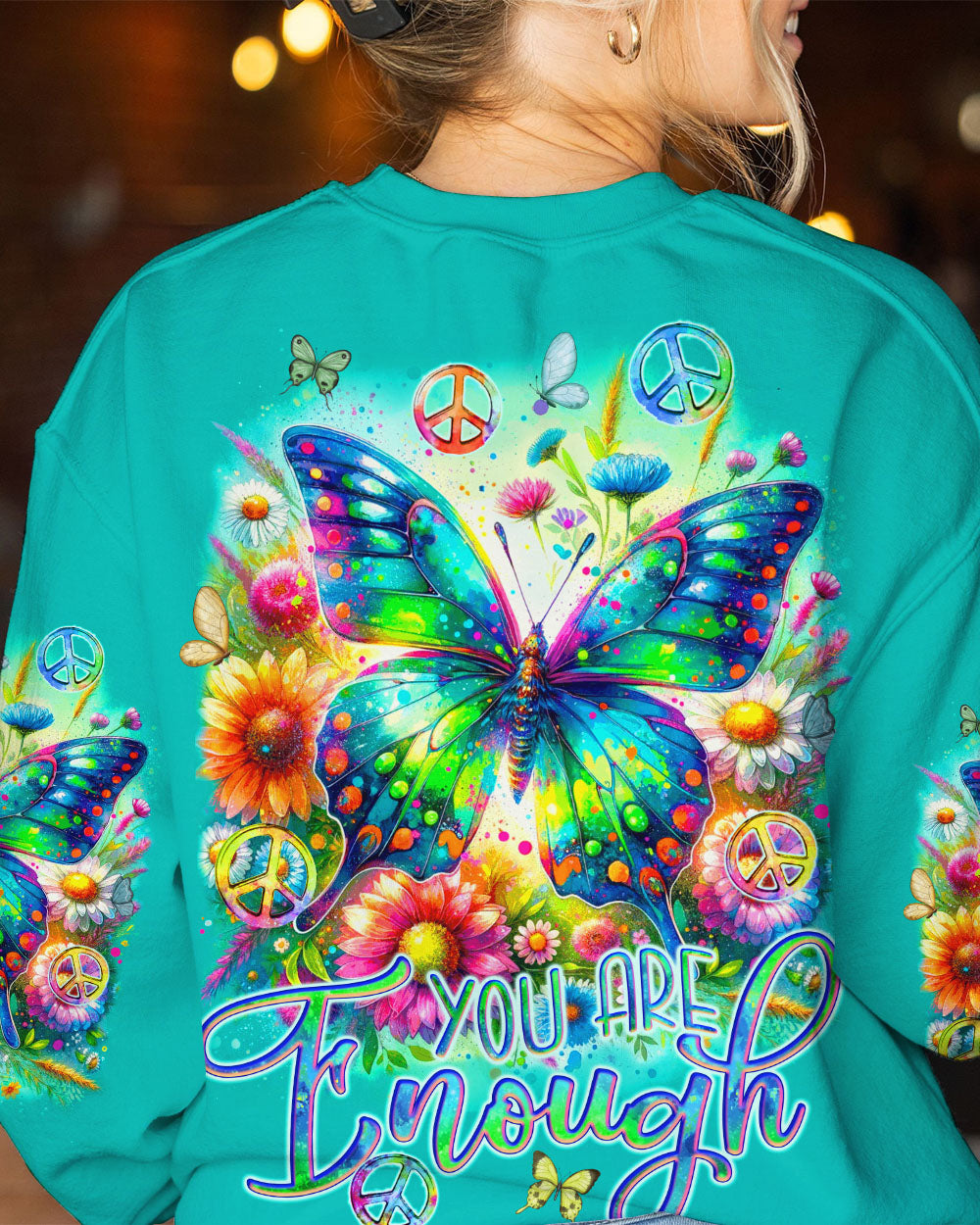 YOU ARE ENOUGH BUTTERFLY ALL OVER PRINT - TYQY2311231