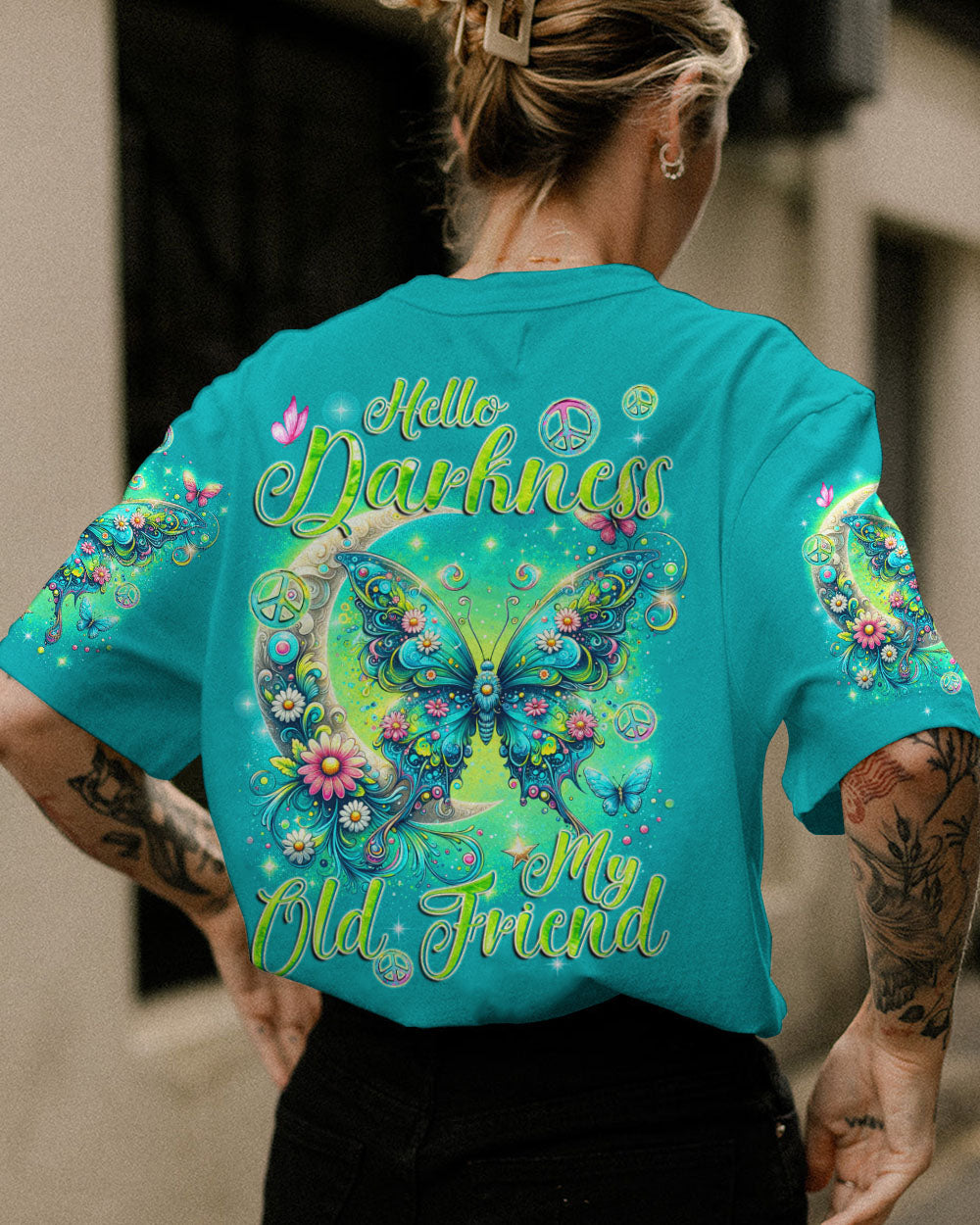 HELLO DARKNESS MY OLD FRIEND BUTTERFLY ALL OVER PRINT - TYQY2311234