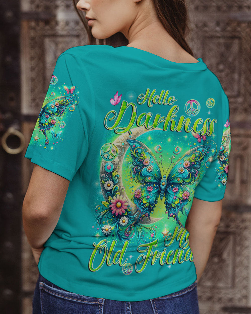 HELLO DARKNESS MY OLD FRIEND BUTTERFLY ALL OVER PRINT - TYQY2311234