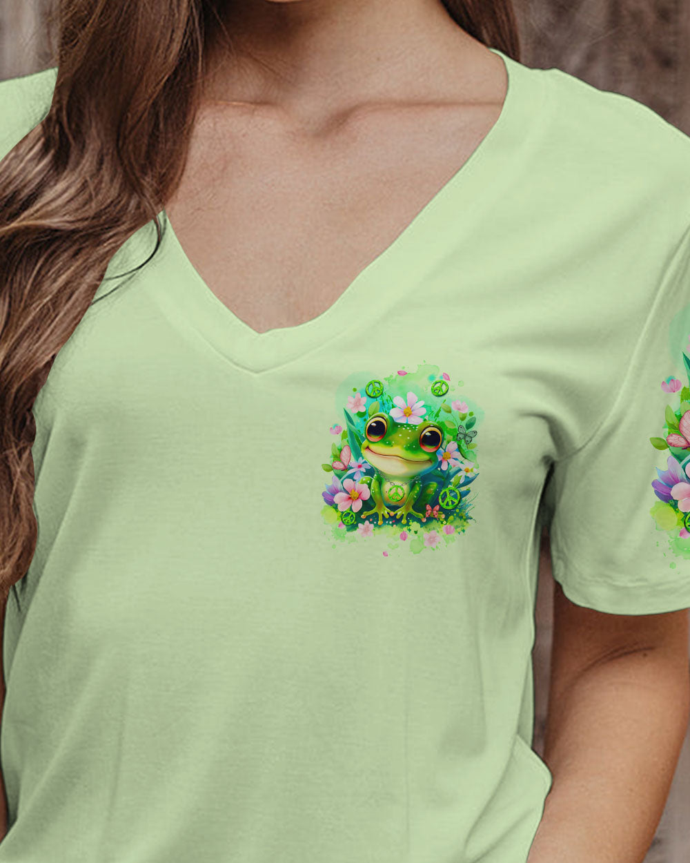 BE YOU THE WORLD WILL ADJUST FROG ALL OVER PRINT - TYQY2311235