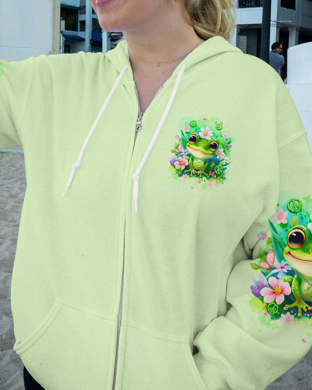 BE YOU THE WORLD WILL ADJUST FROG ALL OVER PRINT - TYQY2311235