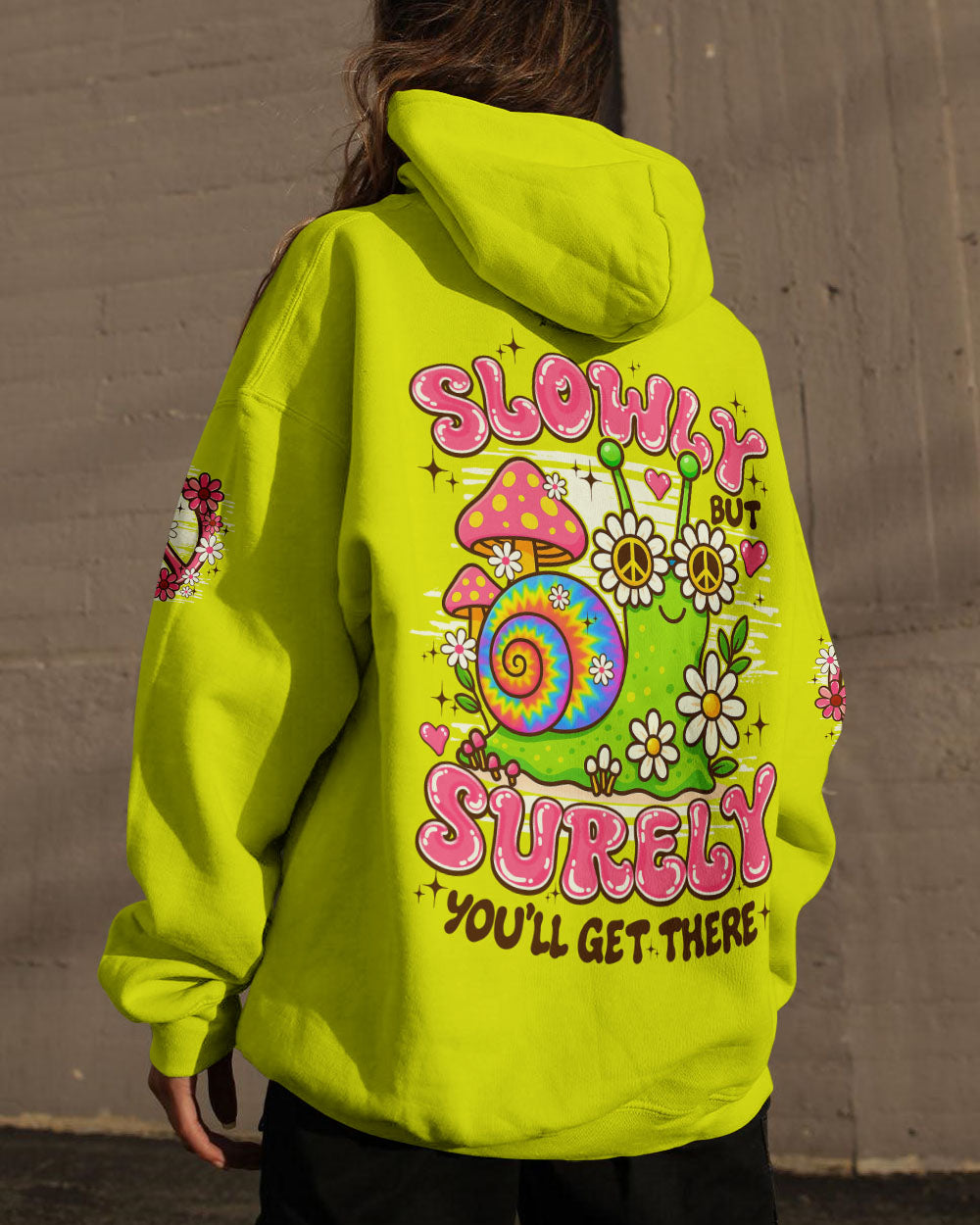 SLOWLY BUT SURELY HIPPIE SNAIL ALL OVER PRINT - TYQY2406253