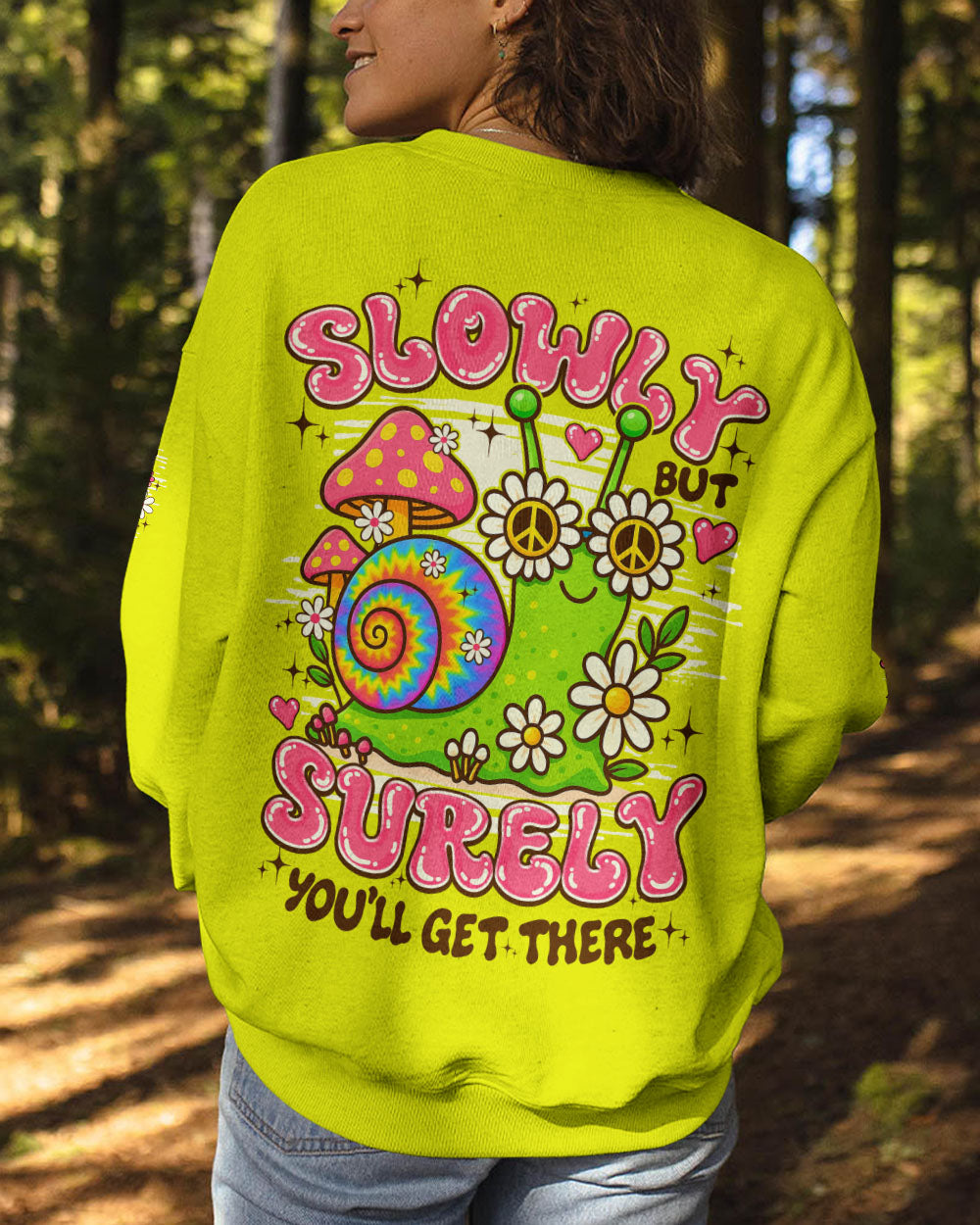 SLOWLY BUT SURELY HIPPIE SNAIL ALL OVER PRINT - TYQY2406253