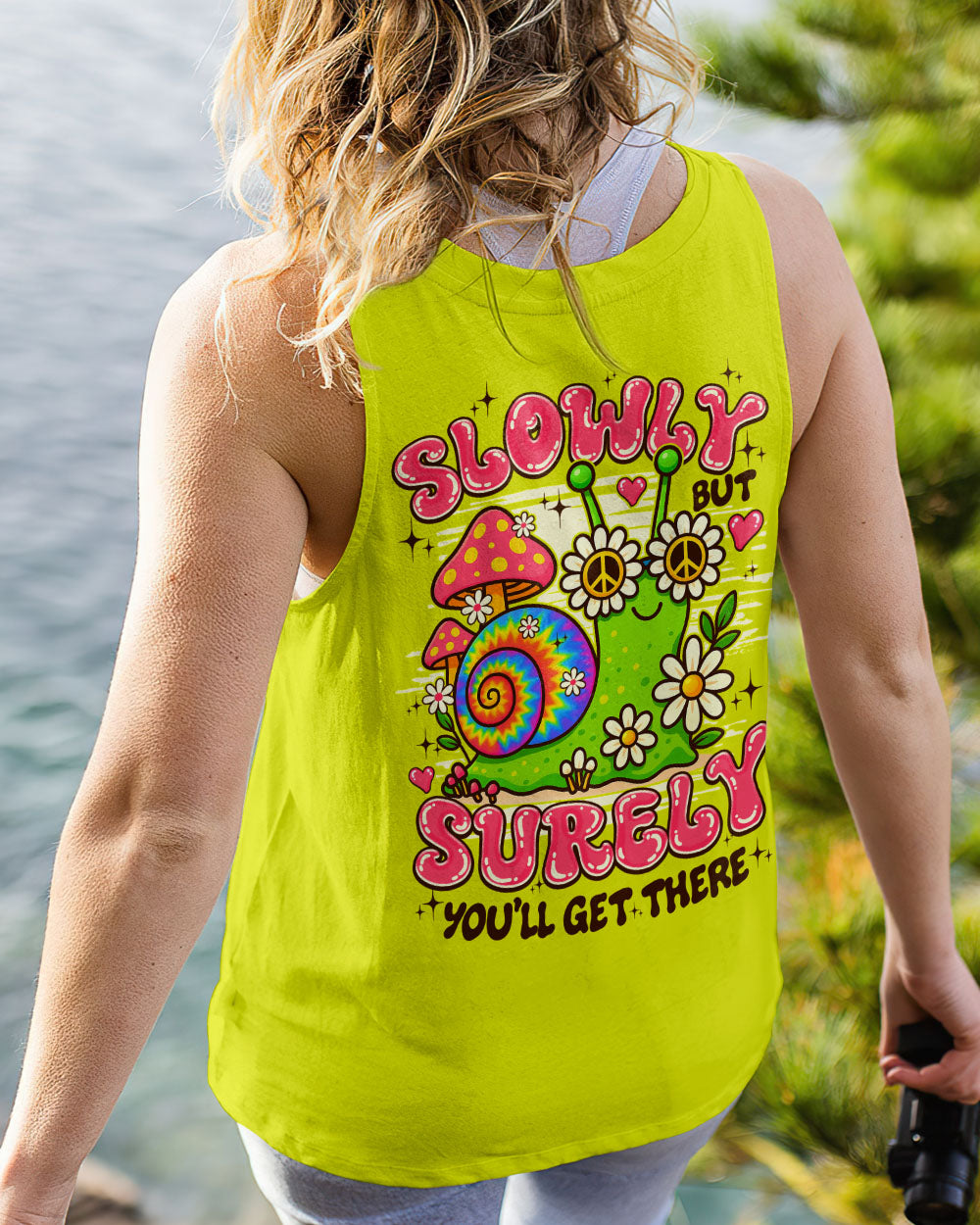 SLOWLY BUT SURELY HIPPIE SNAIL ALL OVER PRINT - TYQY2406253