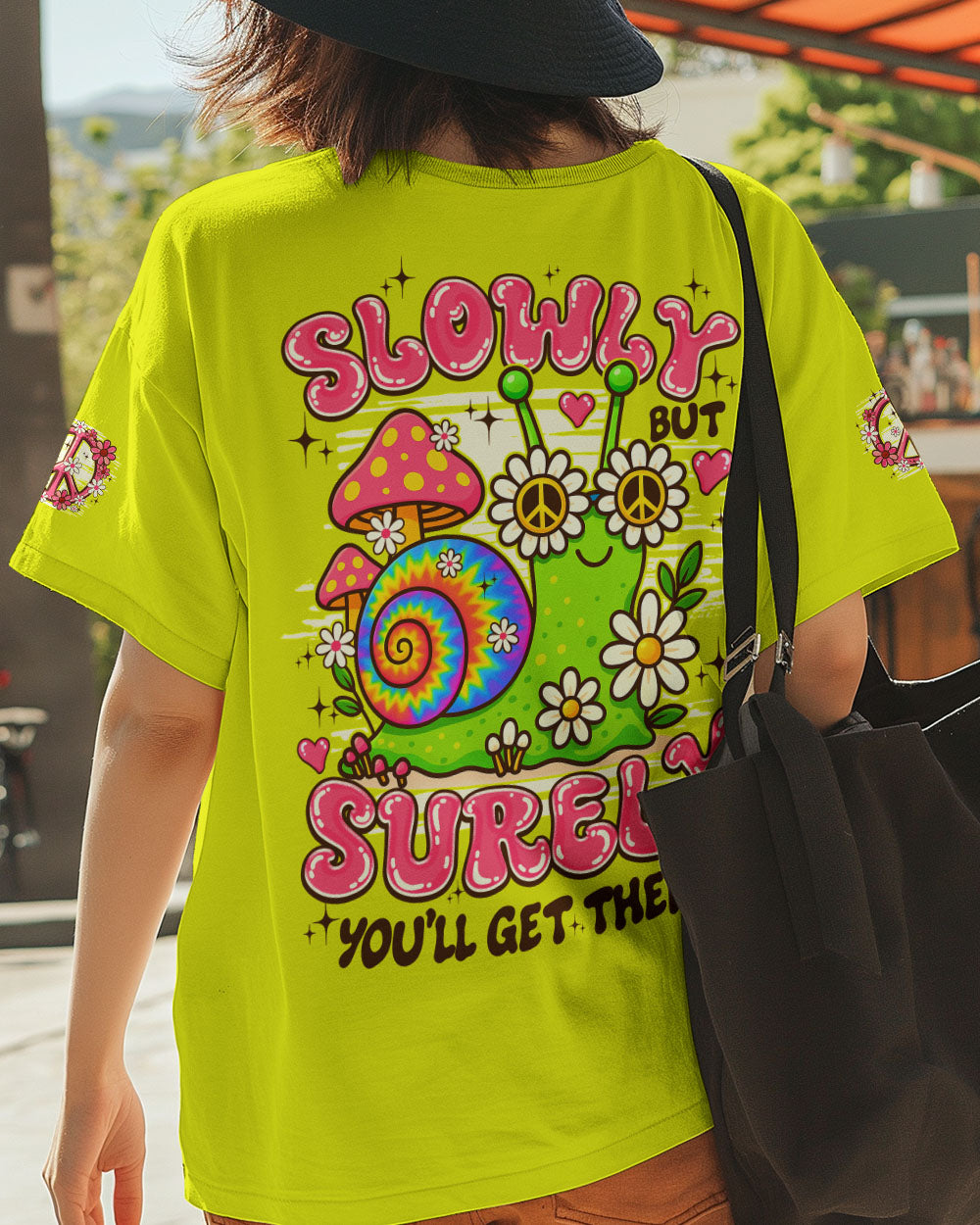 SLOWLY BUT SURELY HIPPIE SNAIL ALL OVER PRINT - TYQY2406253