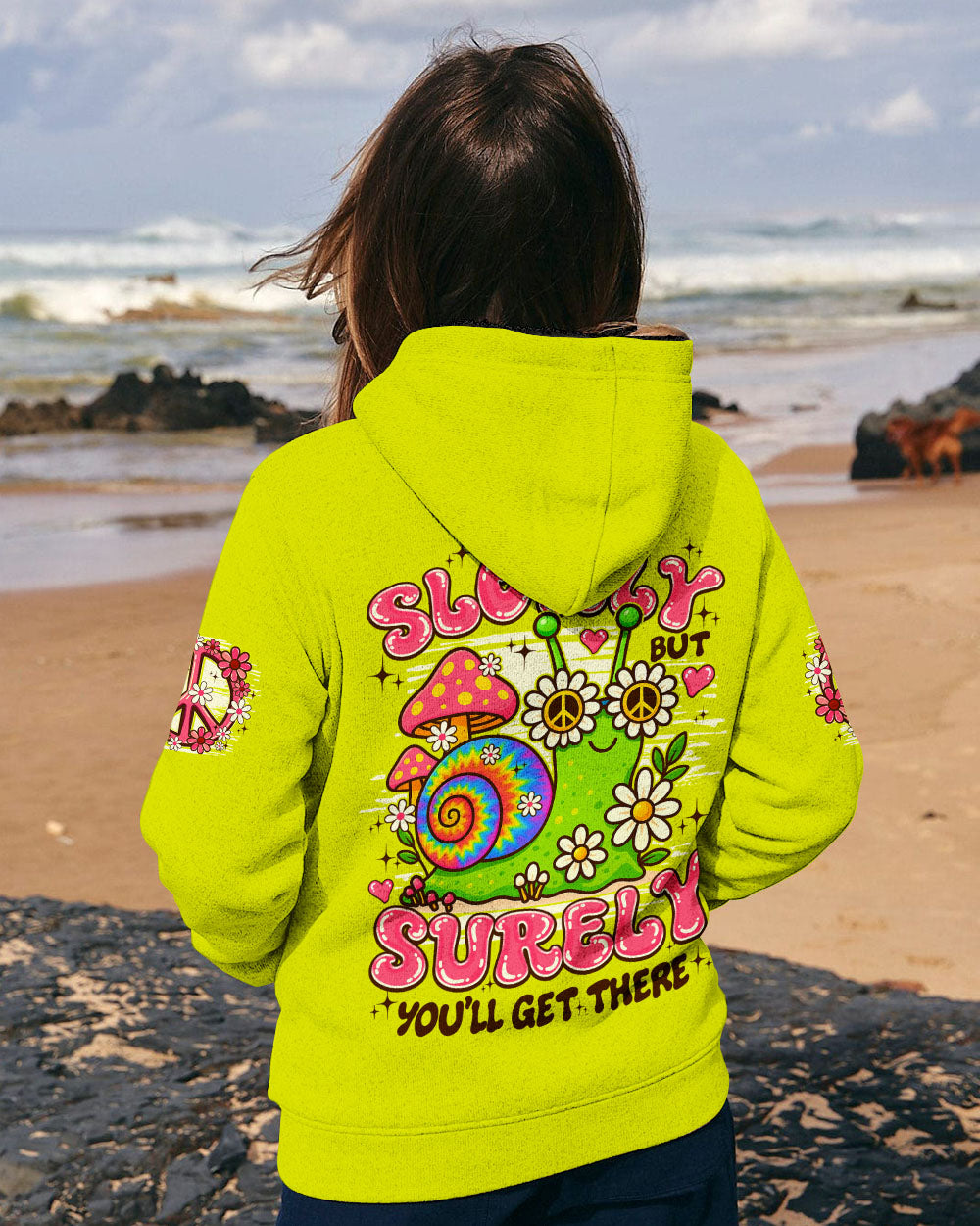 SLOWLY BUT SURELY HIPPIE SNAIL ALL OVER PRINT - TYQY2406253