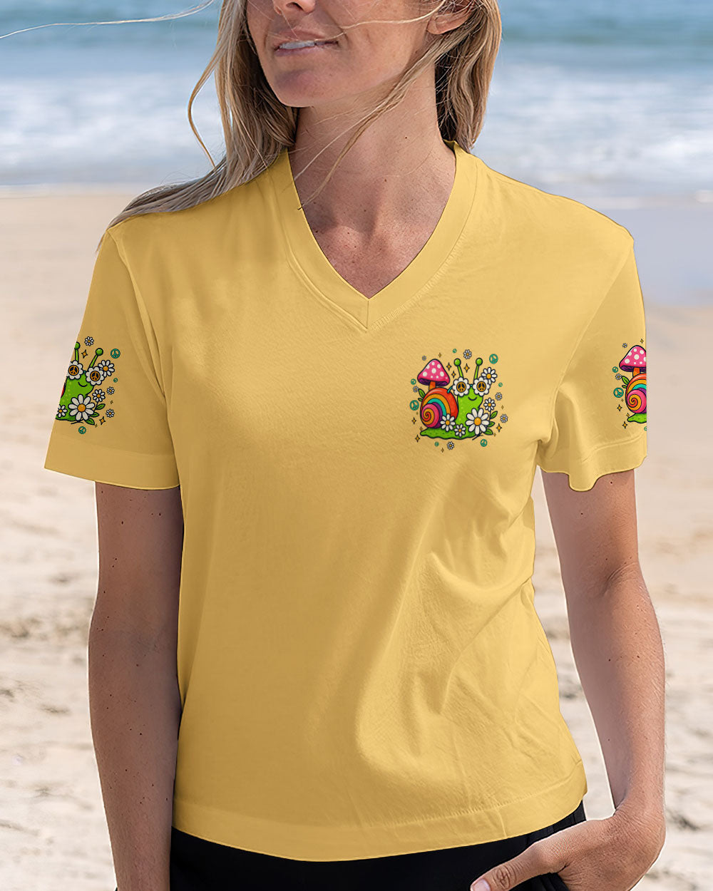 GO AT YOUR OWN PACE SNAIL HIPPIE ALL OVER PRINT - TYQY2406254