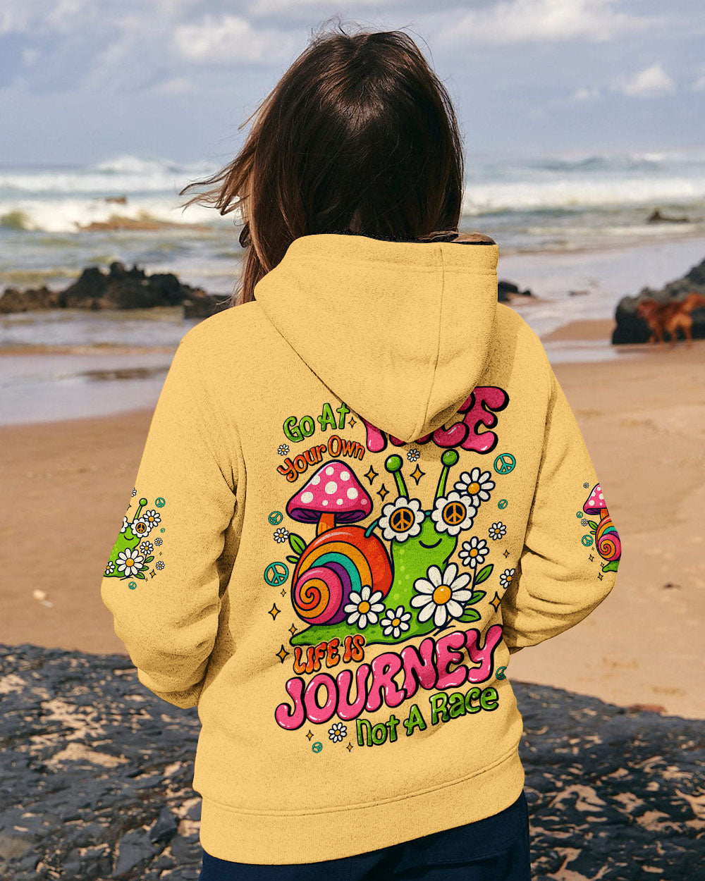 GO AT YOUR OWN PACE SNAIL HIPPIE ALL OVER PRINT - TYQY2406254