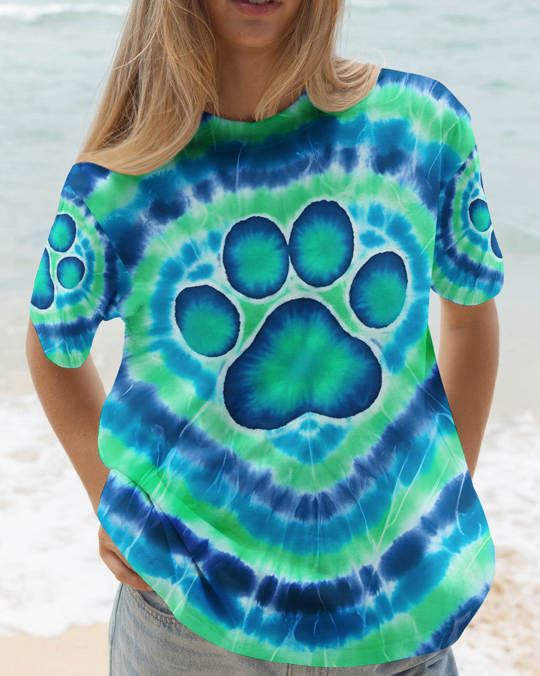 PAW PRINT TURQUOISE ALL OVER PRINT - TYQY2412251