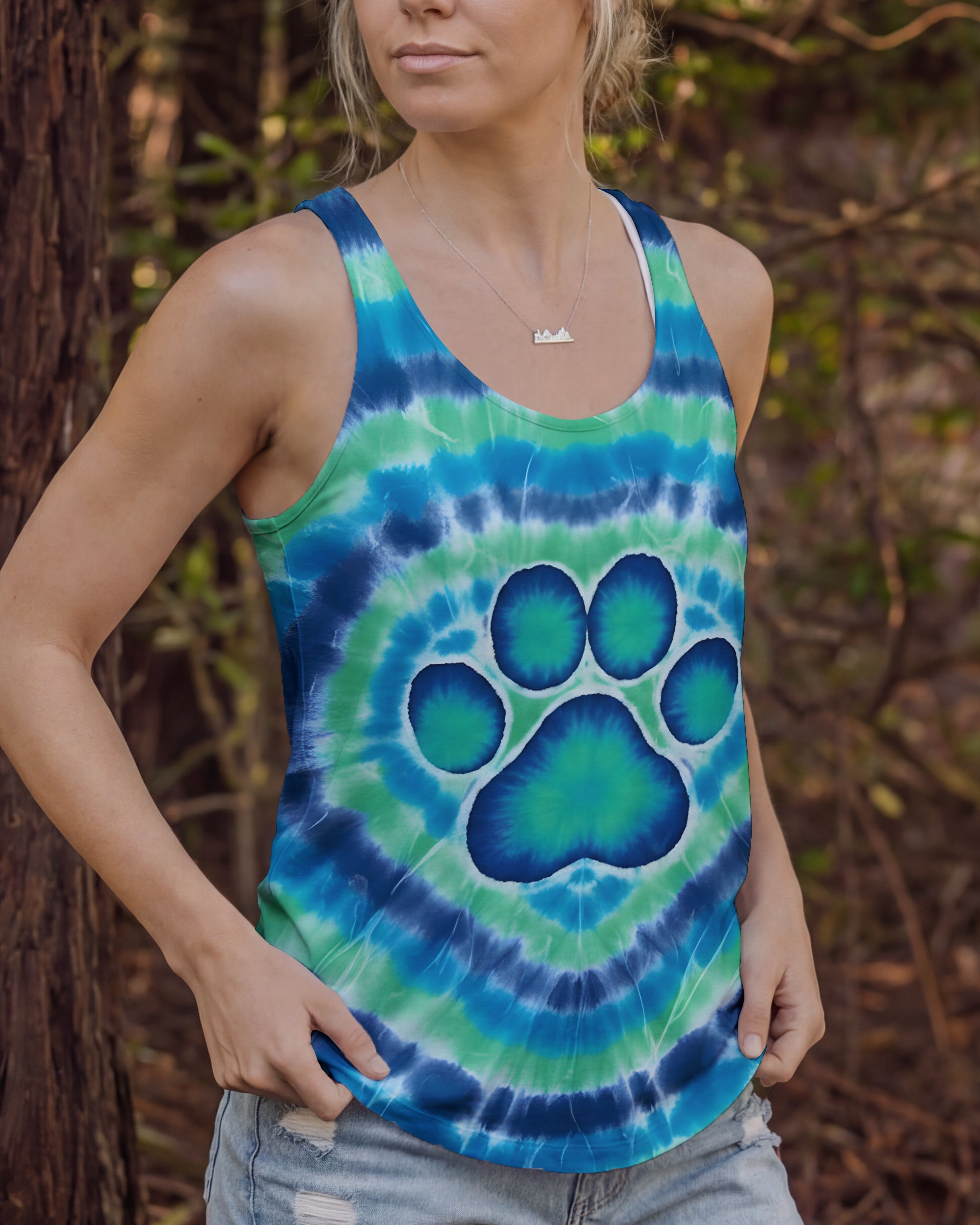 PAW PRINT TURQUOISE ALL OVER PRINT - TYQY2412251