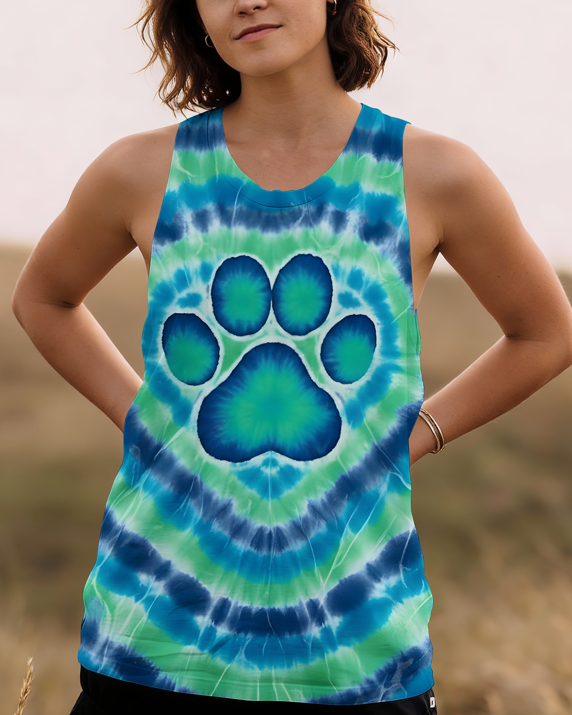 PAW PRINT TURQUOISE ALL OVER PRINT - TYQY2412251