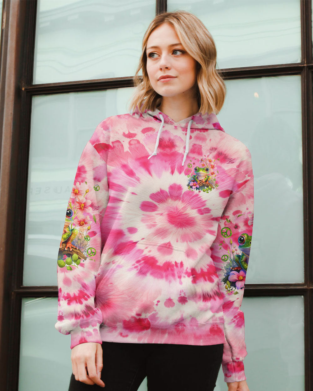 BE YOU THE WORLD WILL ADJUST TIE DYE ALL OVER PRINT - TYQY2501242