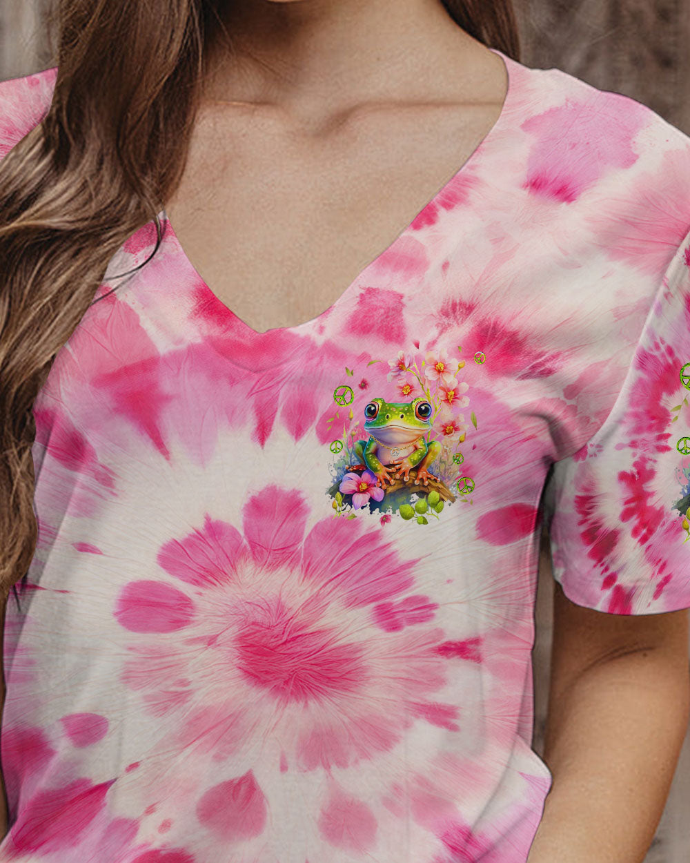 BE YOU THE WORLD WILL ADJUST TIE DYE ALL OVER PRINT - TYQY2501242