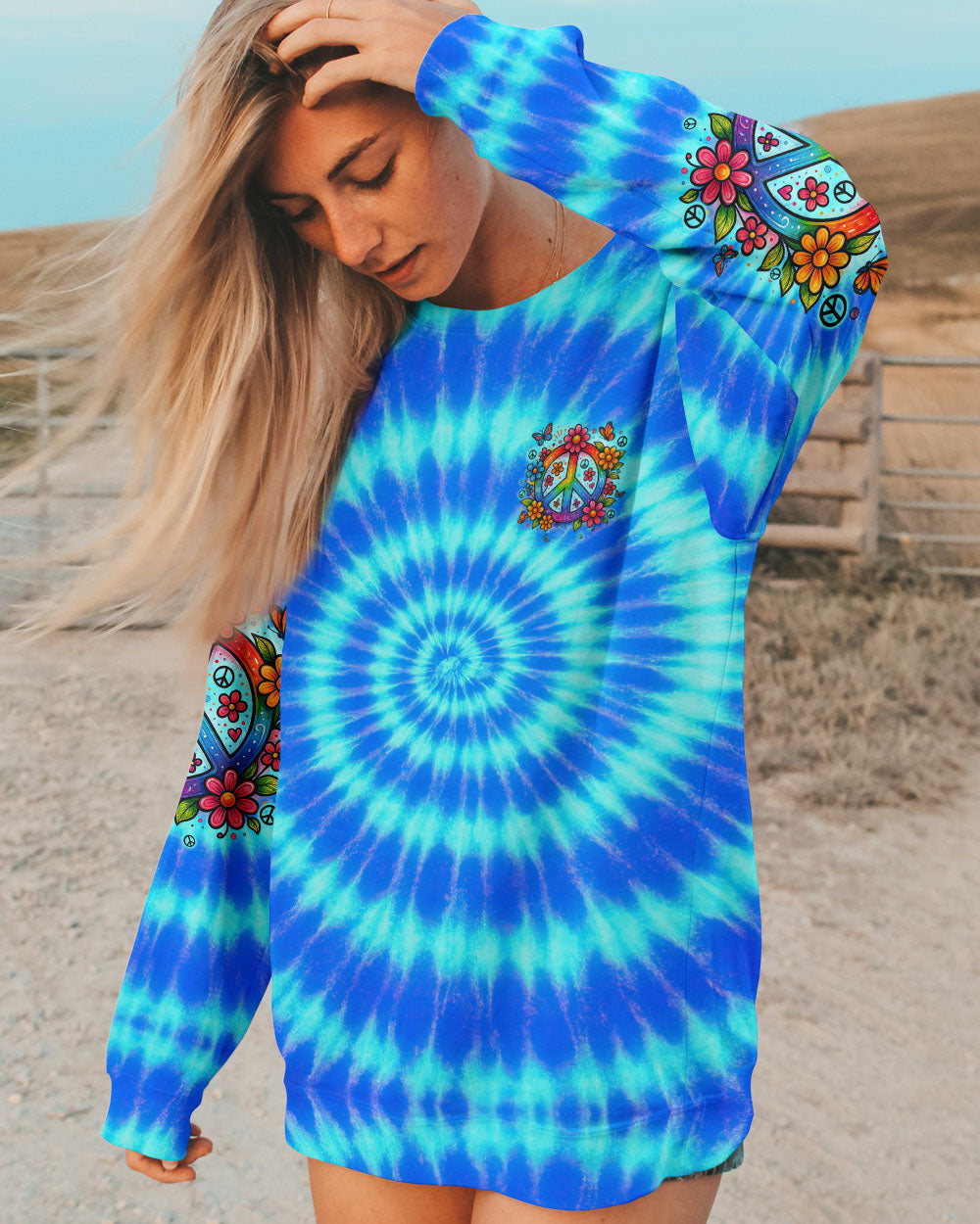 IMAGINE ALL THE PEOPLE LIVING LIFE IN PEACE TIE DYE ALL OVER PRINT - TYQY2504253