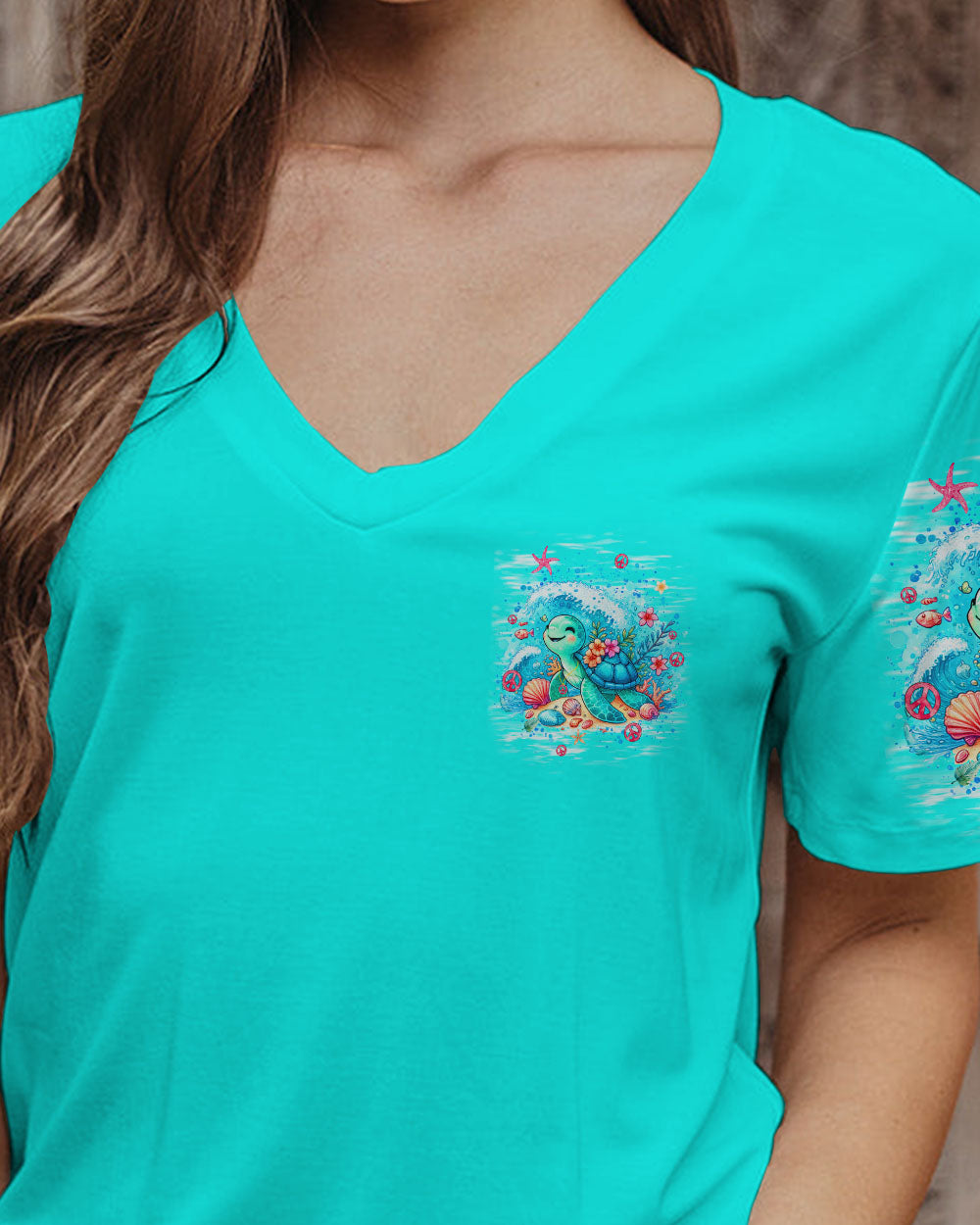 BE YOU THE WORLD WILL ADJUST TURTLE ALL OVER PRINT - TYQY2505245