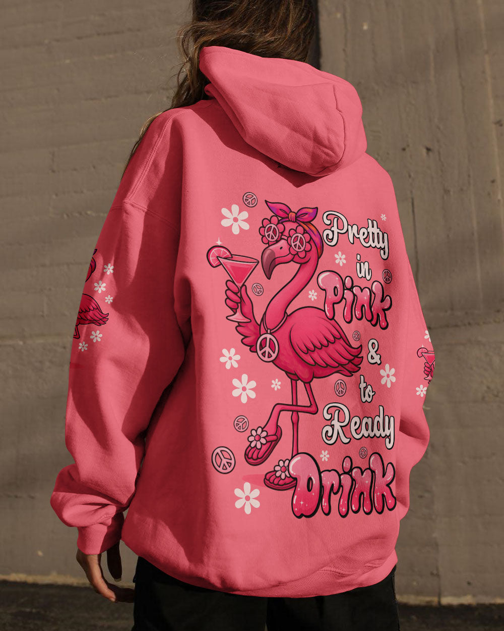 PRETTY IN PINK FLAMINGO HIPPIE ALL OVER PRINT - TYQY2506252