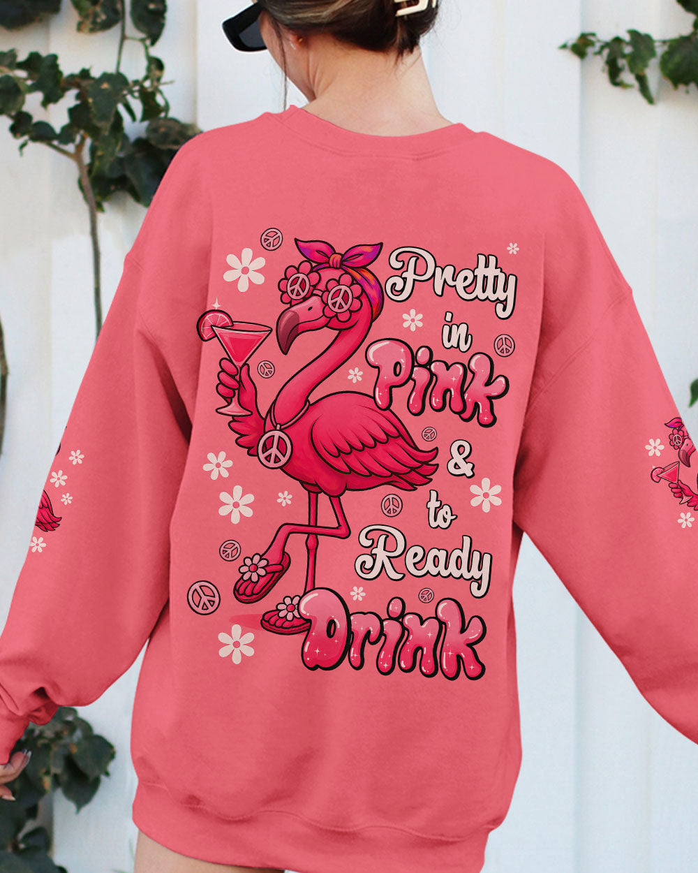 PRETTY IN PINK FLAMINGO HIPPIE ALL OVER PRINT - TYQY2506252