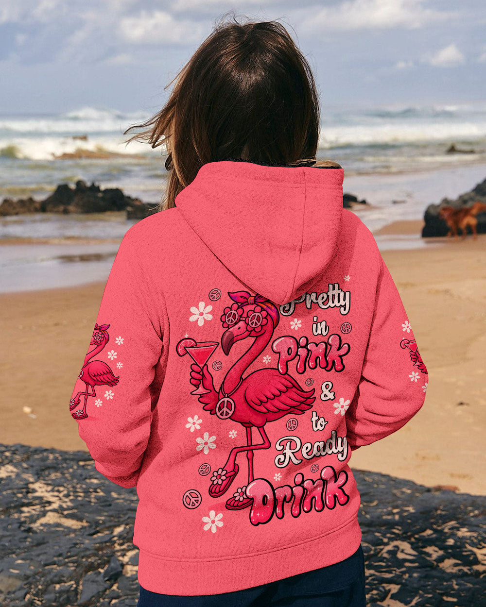 PRETTY IN PINK FLAMINGO HIPPIE ALL OVER PRINT - TYQY2506252