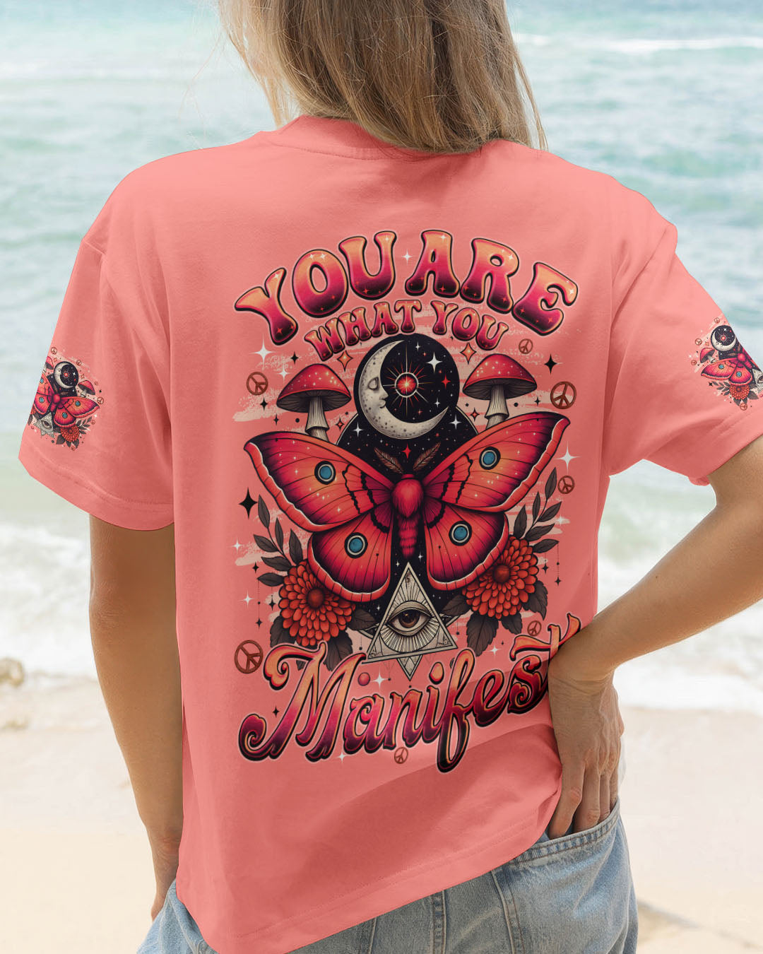 YOU ARE WHAT YOU MANIFEST BUTTERFLY ALL OVER PRINT - TYQY2508255