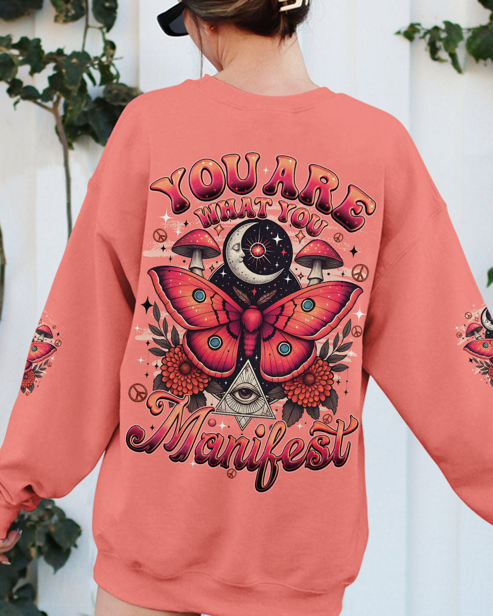 YOU ARE WHAT YOU MANIFEST BUTTERFLY ALL OVER PRINT - TYQY2508255