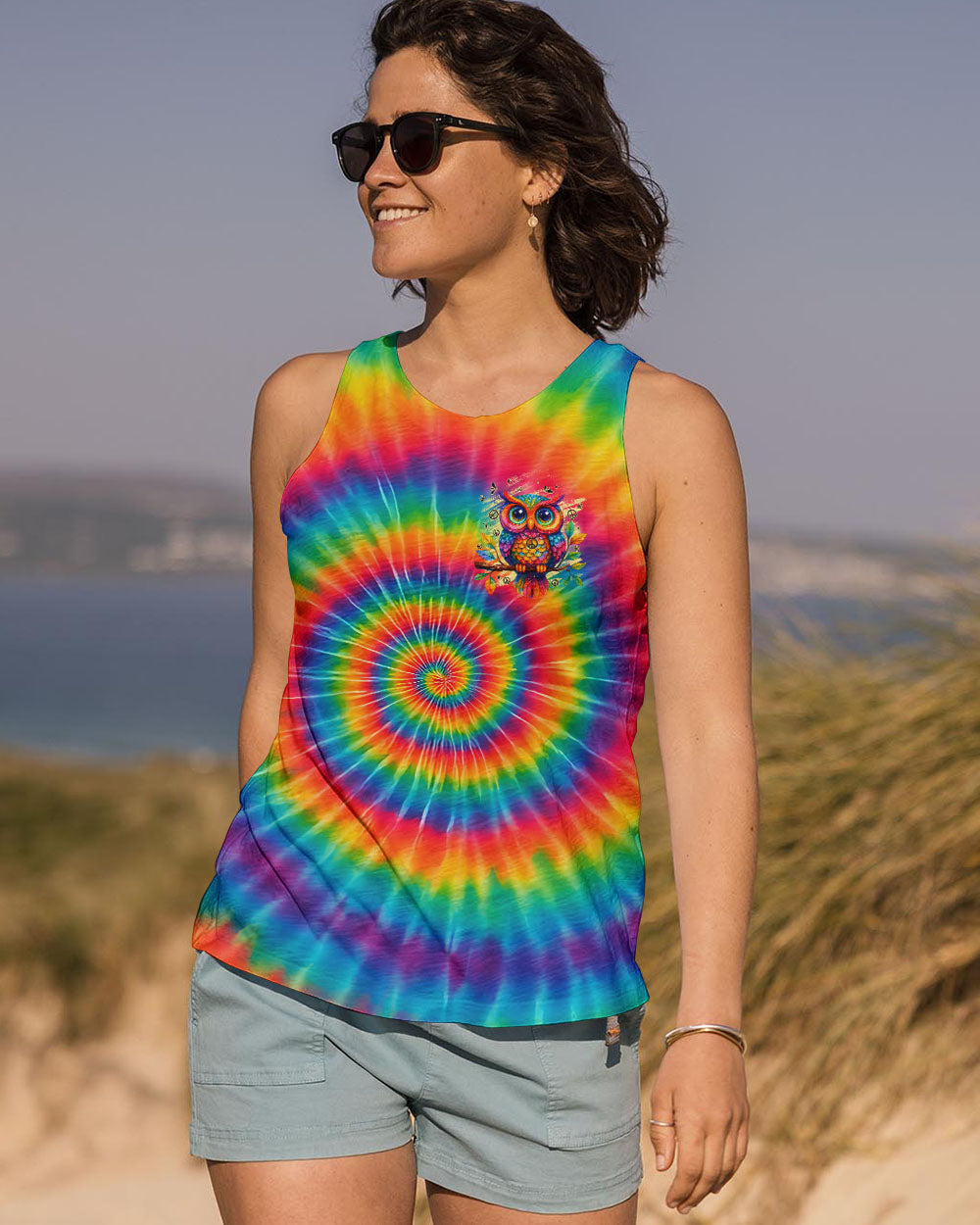 WHISPER WORDS OF WISDOM LET IT BE OWL TIE DYE ALL OVER PRINT - TYQY2510251