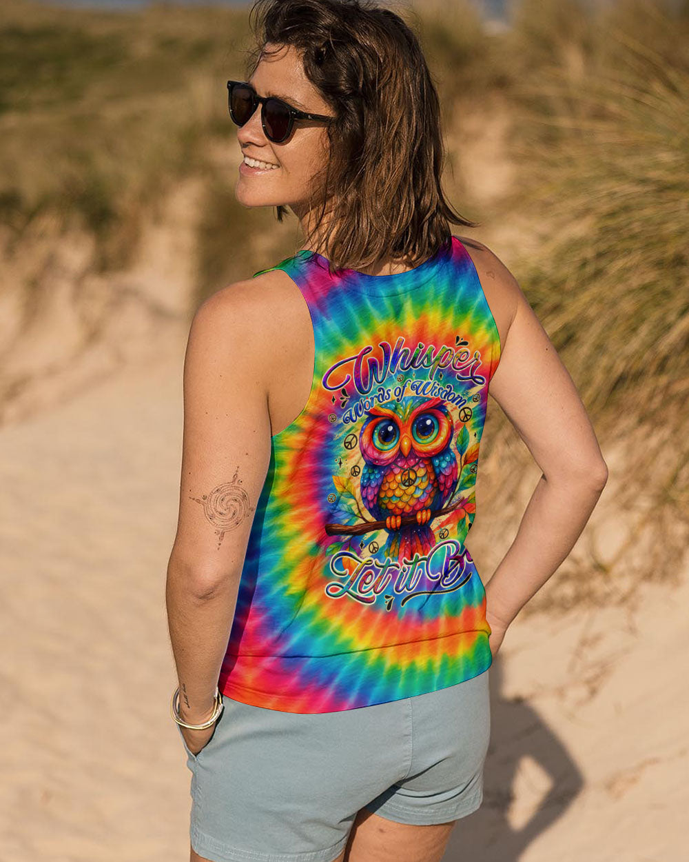 WHISPER WORDS OF WISDOM LET IT BE OWL TIE DYE ALL OVER PRINT - TYQY2510251