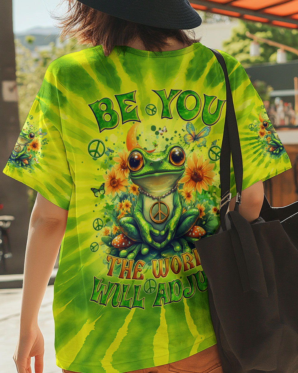 BE YOU THE WORLD WILL ADJUST FROG TIE DYE ALL OVER PRINT - TYQY2512244