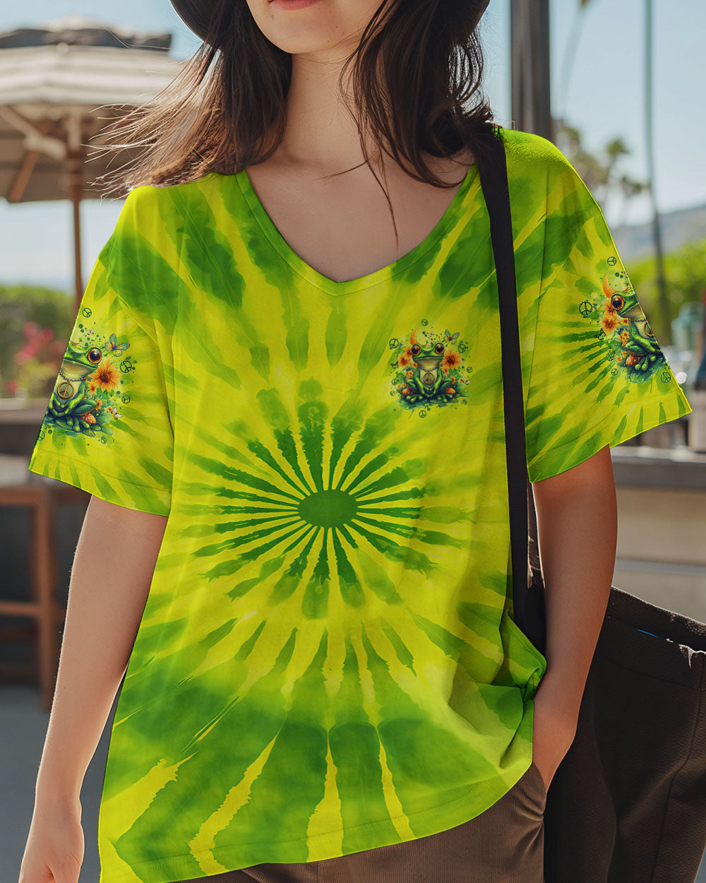 BE YOU THE WORLD WILL ADJUST FROG TIE DYE ALL OVER PRINT - TYQY2512244