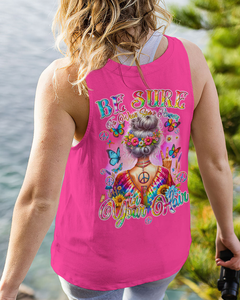 BE SURE TO WEAR SOME FLOWERS IN YOUR HAIR ALL OVER PRINT - TYQY2604244