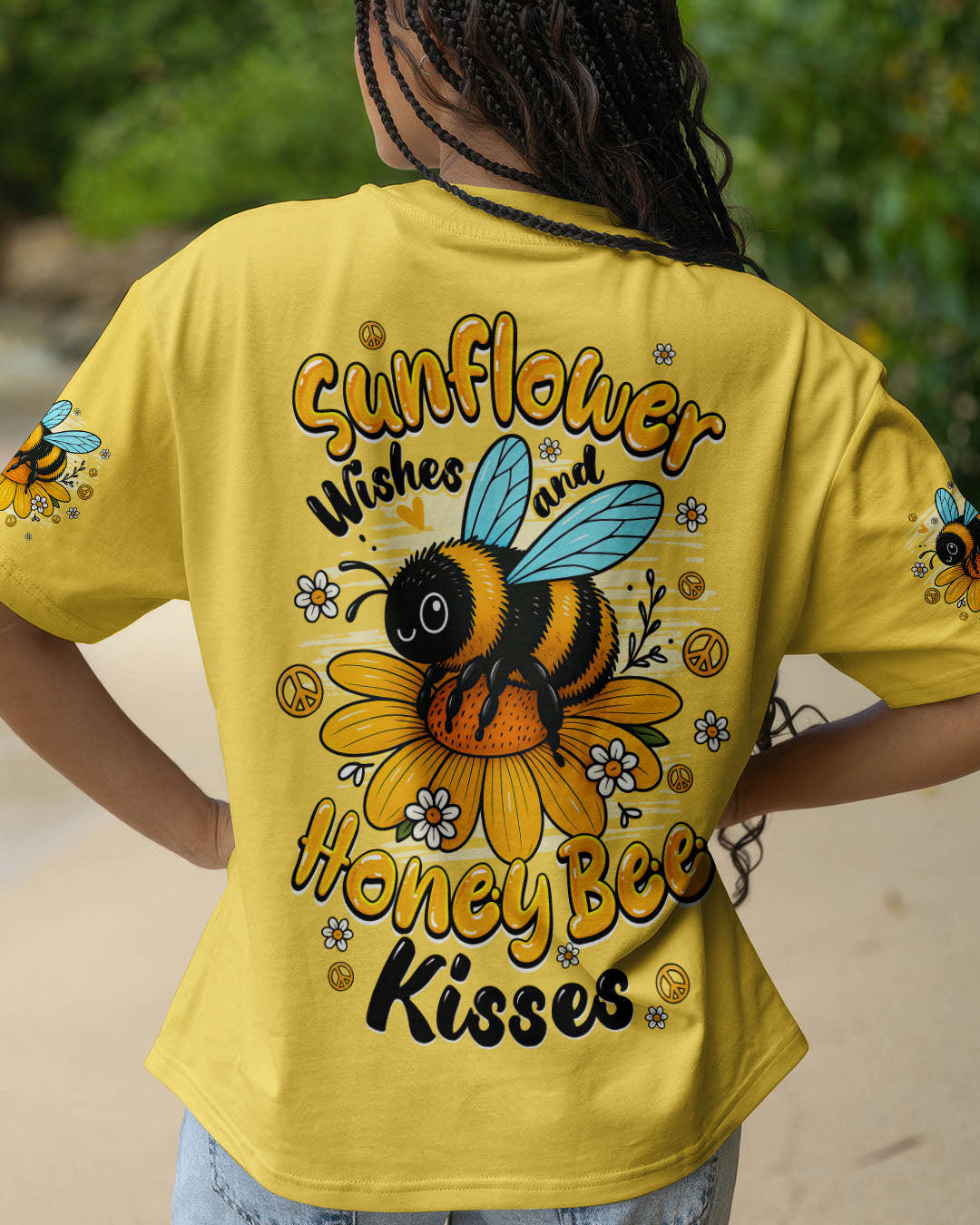 SUNFLOWER WISHES AND HONEY BEE KISSES ALL OVER PRINT - TYQY2605253