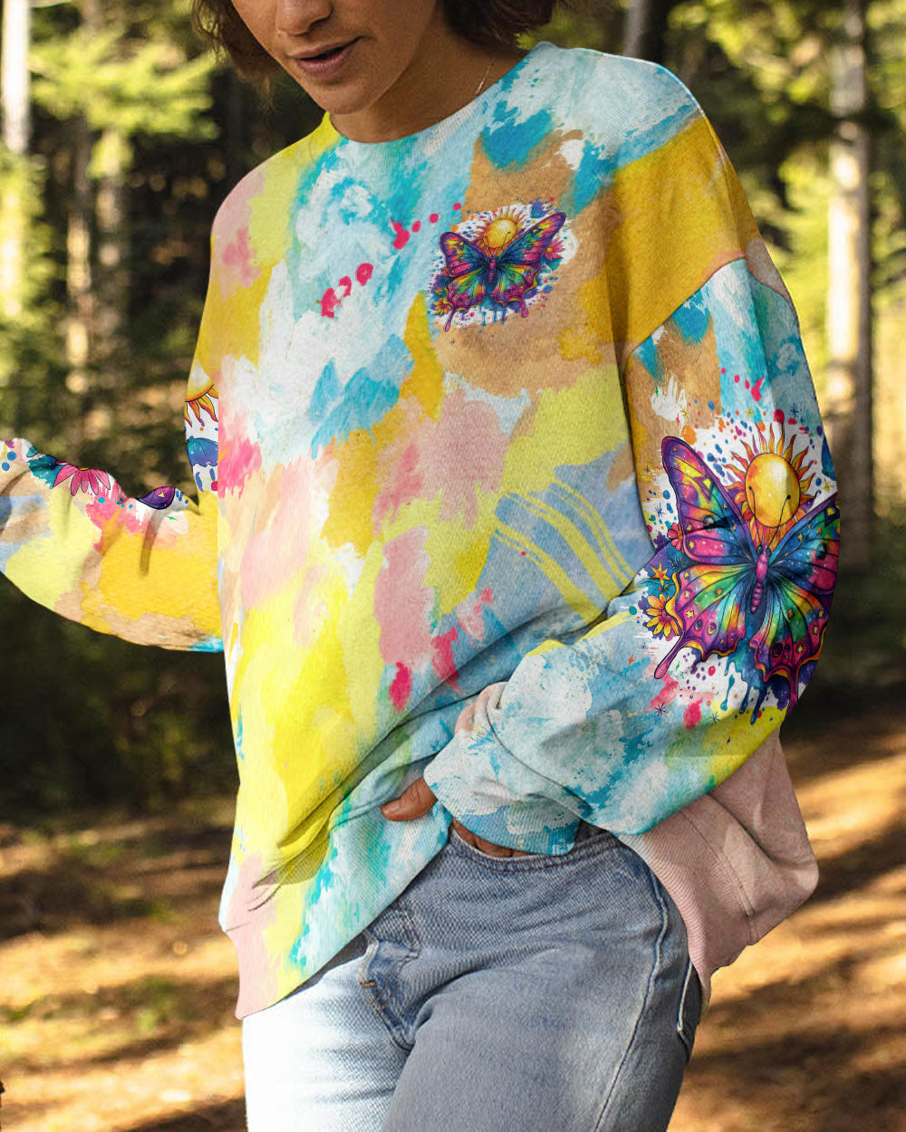 JUST BREATHE BUTTERFLYTIE DYE ALL OVER PRINT - TYQY2608244