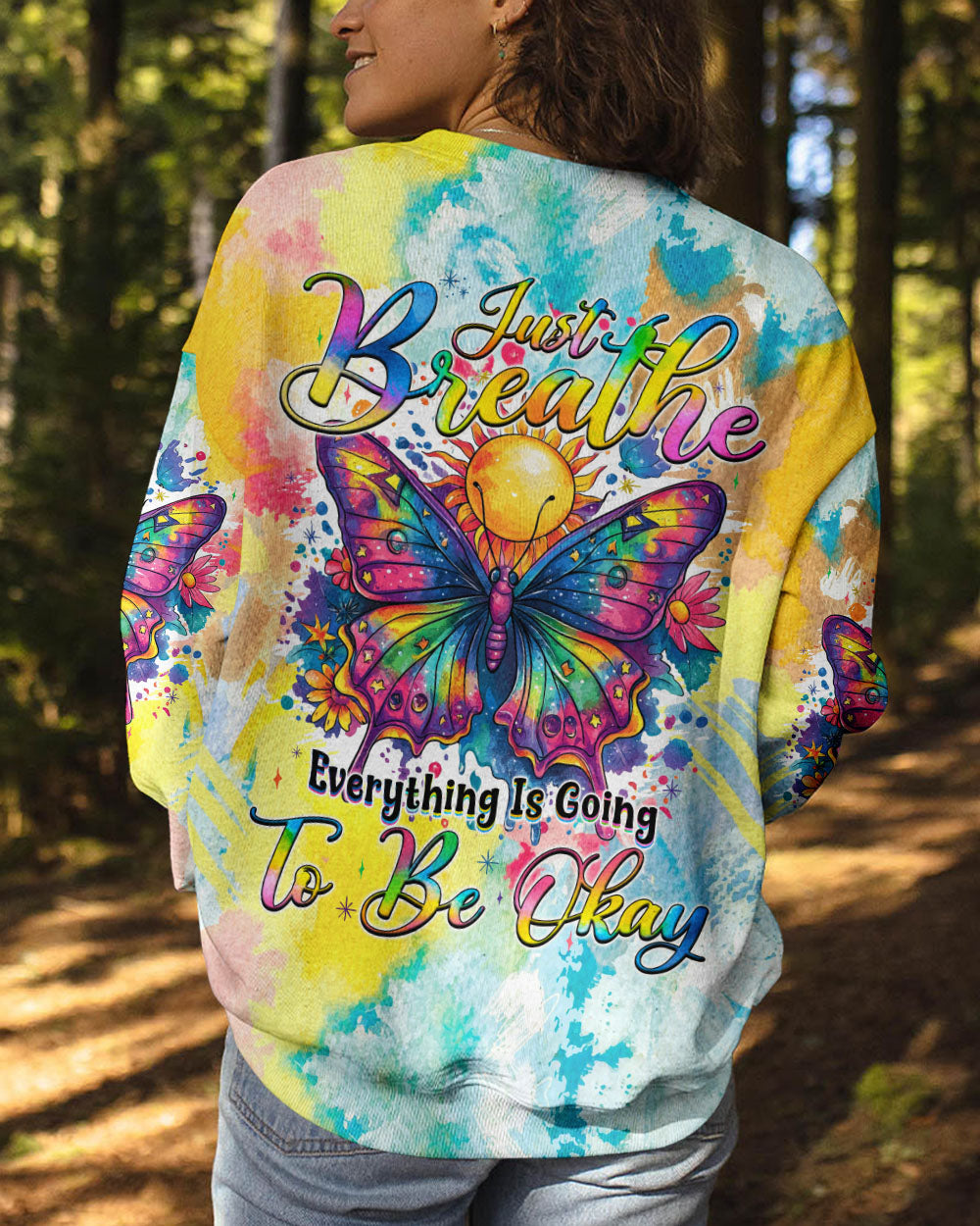 JUST BREATHE BUTTERFLYTIE DYE ALL OVER PRINT - TYQY2608244