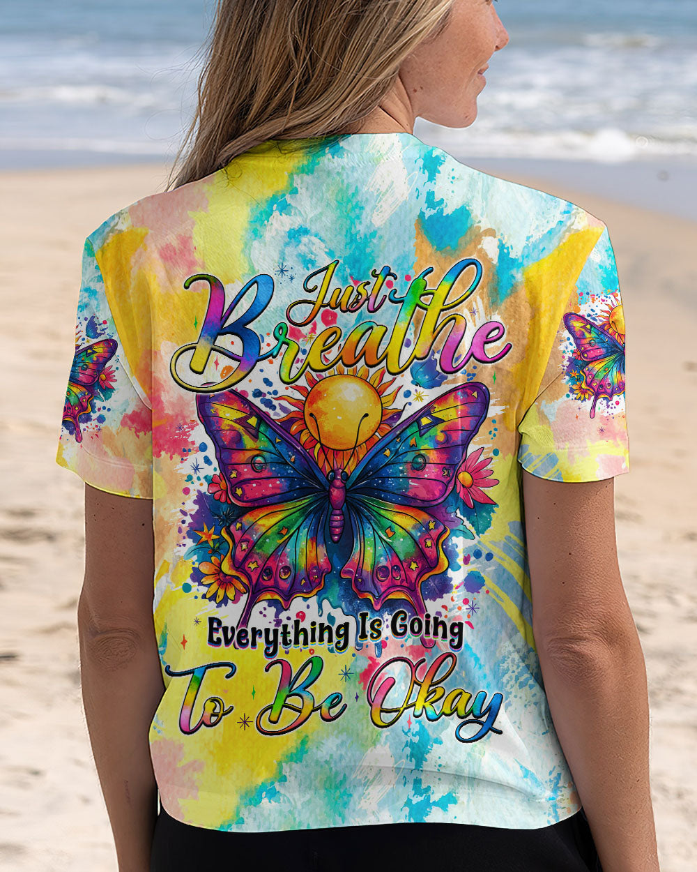 JUST BREATHE BUTTERFLYTIE DYE ALL OVER PRINT - TYQY2608244