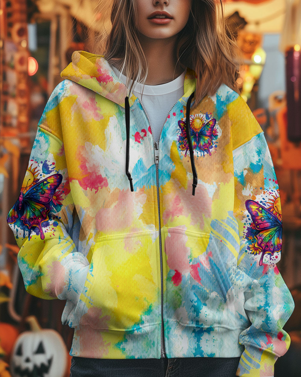 JUST BREATHE BUTTERFLYTIE DYE ALL OVER PRINT - TYQY2608244
