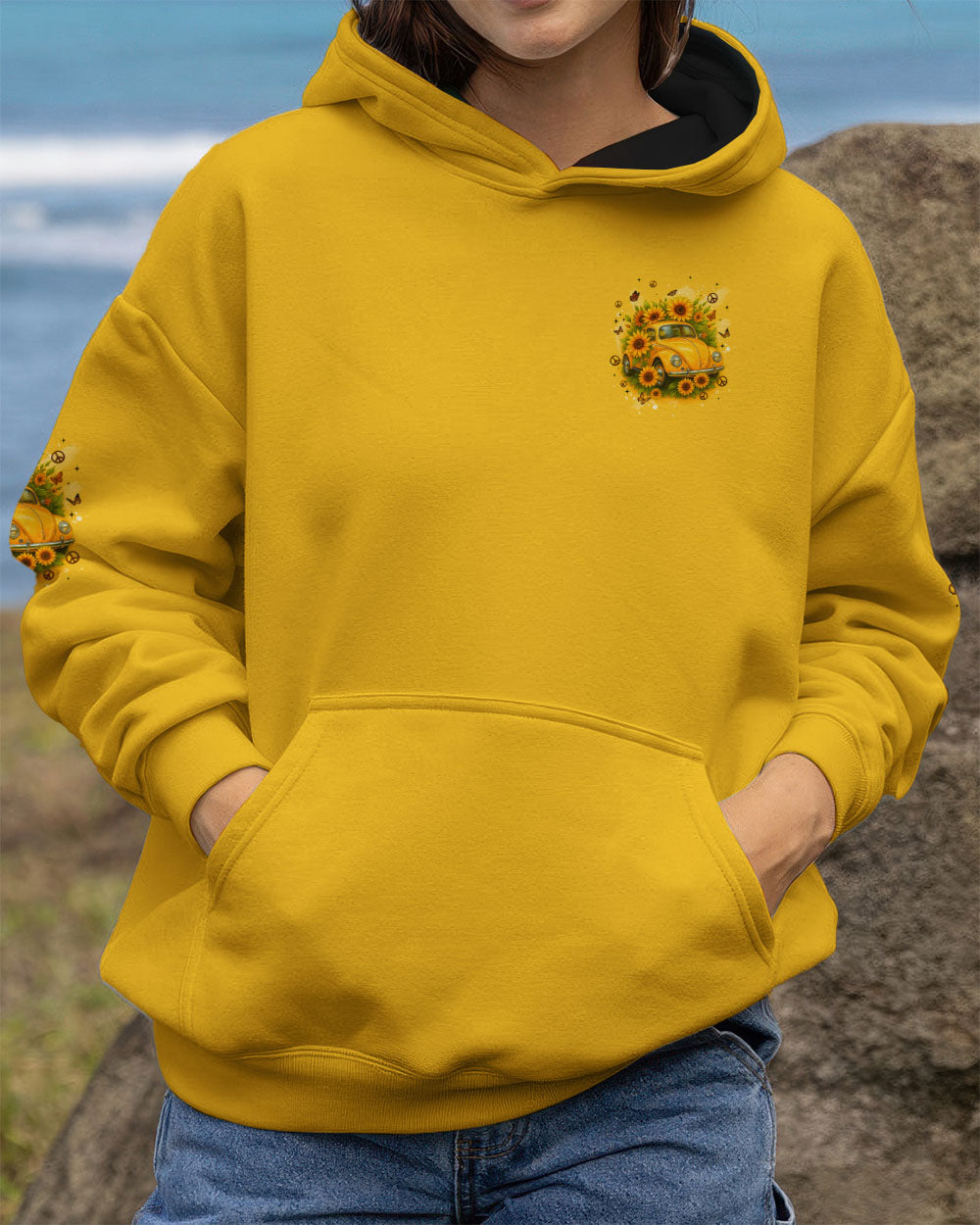 RUNNING AGAINST THE WIND SUNFLOWER CAR ALL OVER PRINT - TYQY2608252