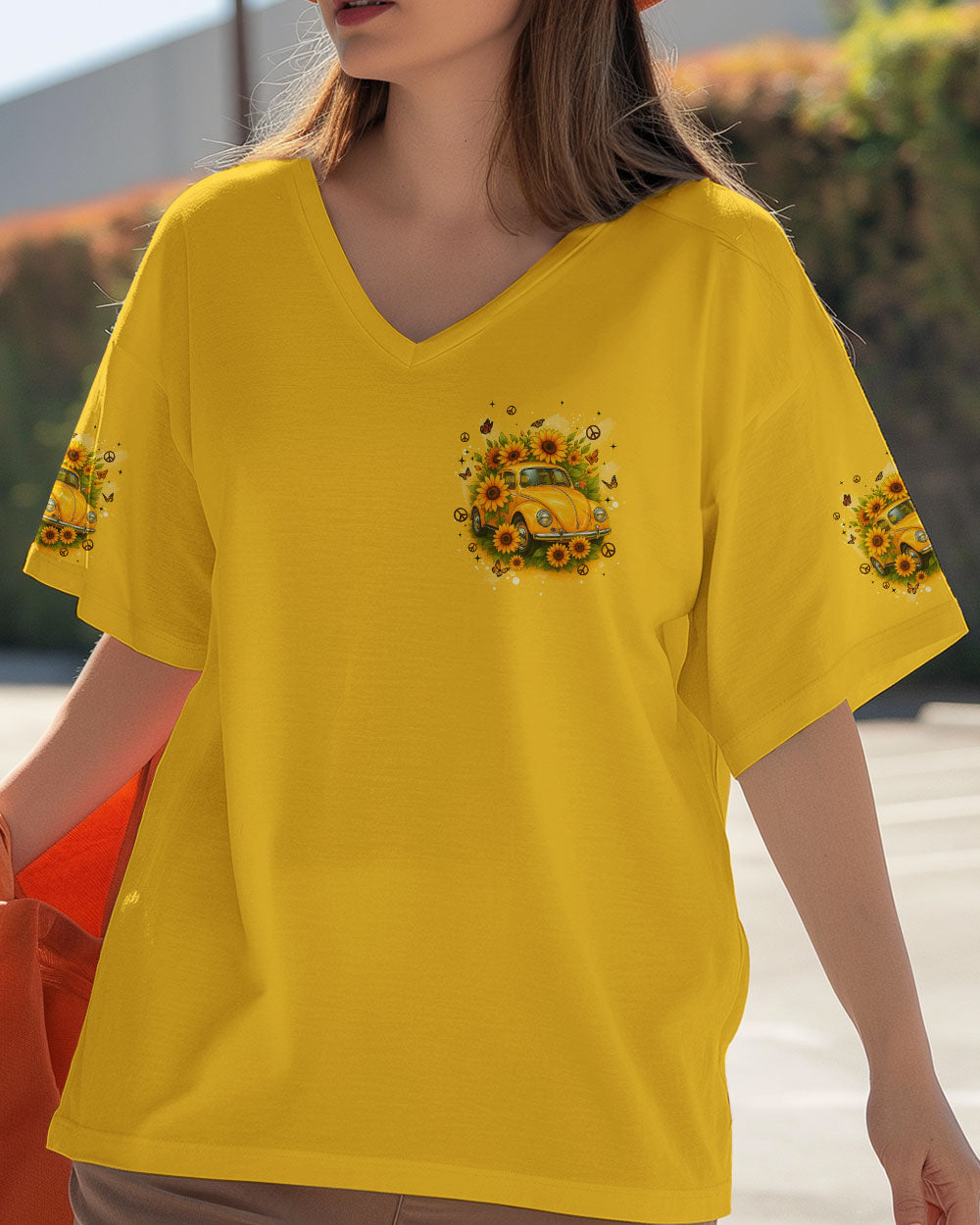 RUNNING AGAINST THE WIND SUNFLOWER CAR ALL OVER PRINT - TYQY2608252