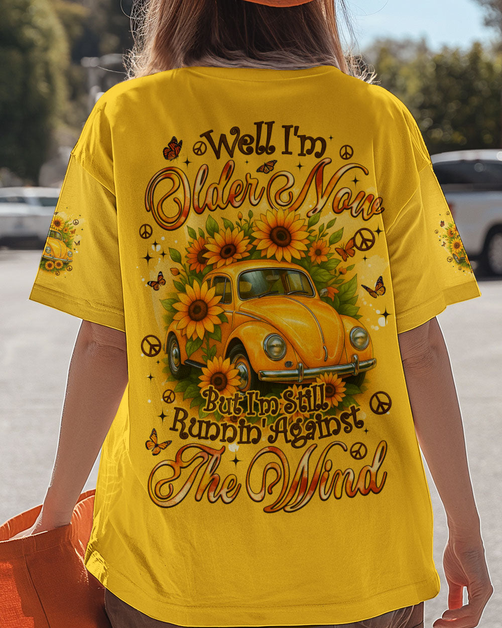 RUNNING AGAINST THE WIND SUNFLOWER CAR ALL OVER PRINT - TYQY2608252
