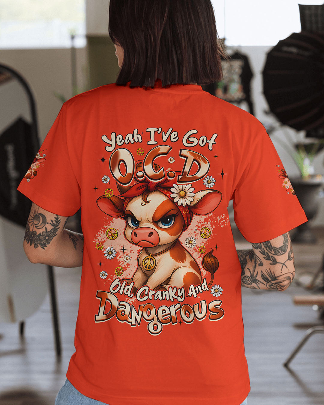 YEAH I'VE GOT OCD COW ALL OVER PRINT - TYQY2611253