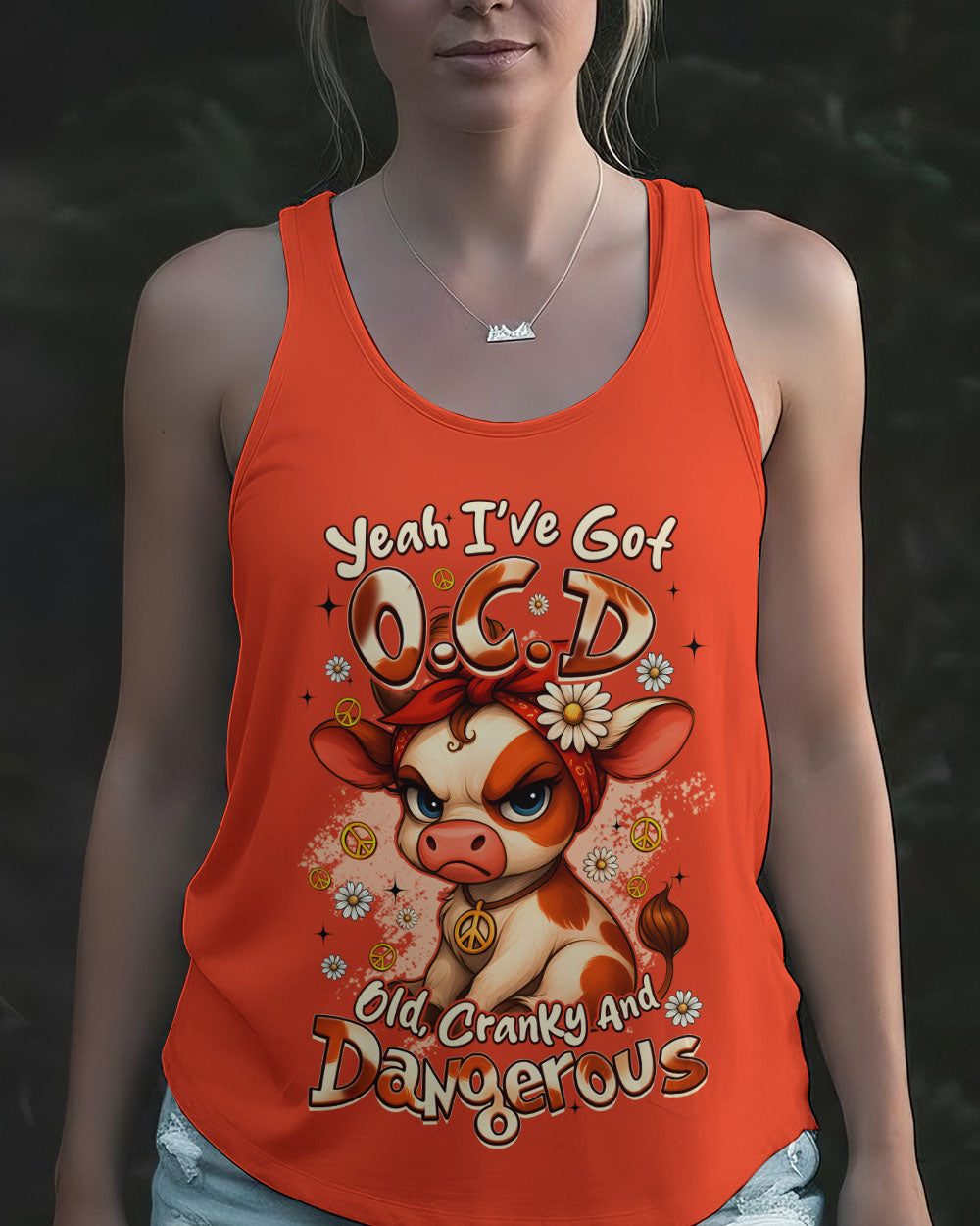 YEAH I'VE GOT OCD COW ALL OVER PRINT - TYQY2611253