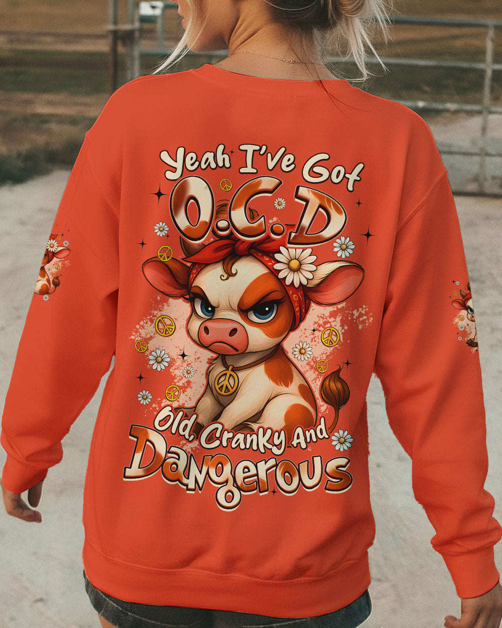YEAH I'VE GOT OCD COW ALL OVER PRINT - TYQY2611253