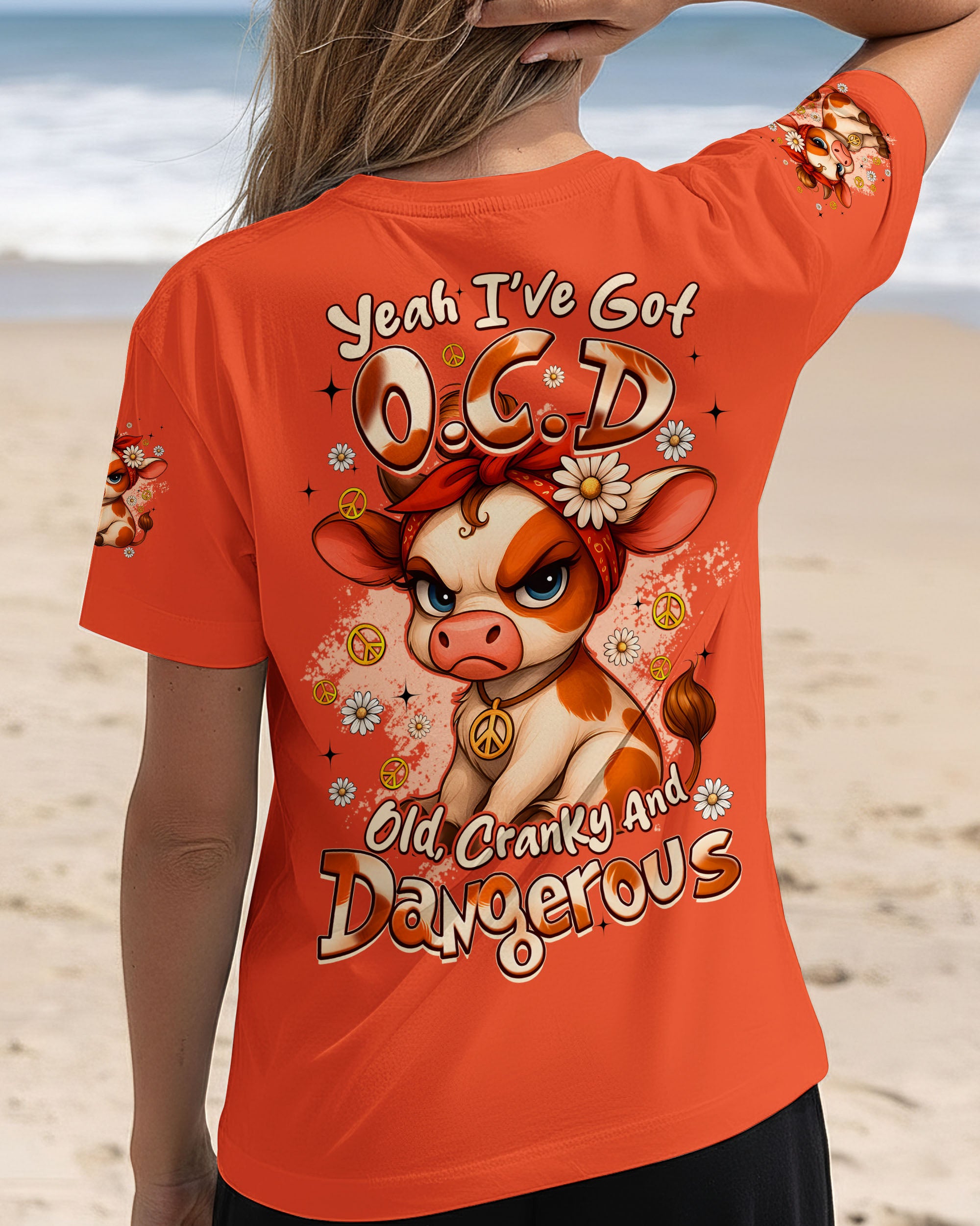 YEAH I'VE GOT OCD COW ALL OVER PRINT - TYQY2611253
