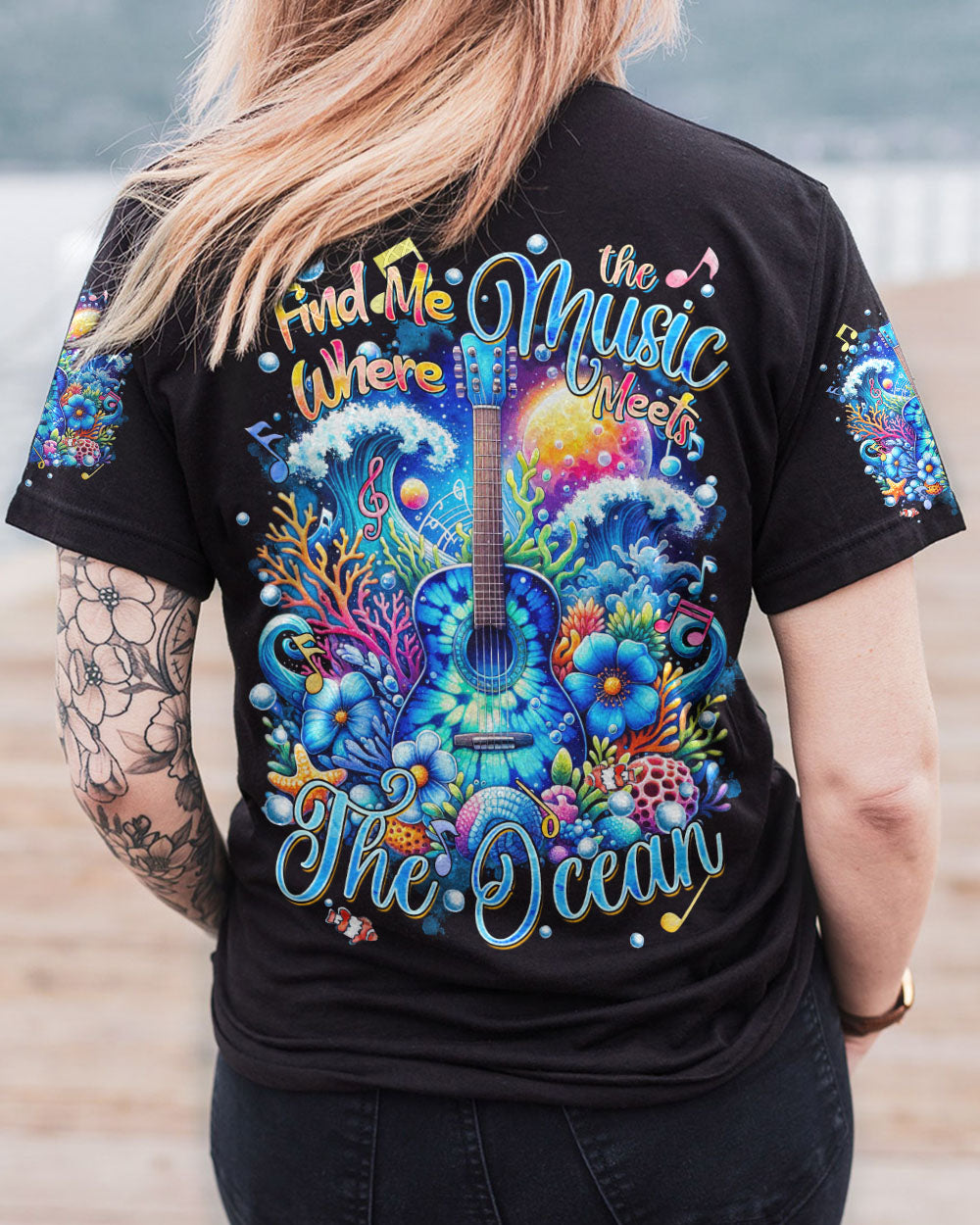 FIND ME WHERE THE MUSIC MEETS THE OCEAN ALL OVER PRINT - TYQY2612233