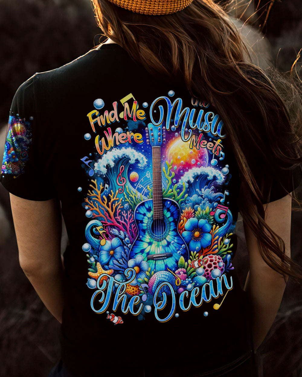 FIND ME WHERE THE MUSIC MEETS THE OCEAN ALL OVER PRINT - TYQY2612233