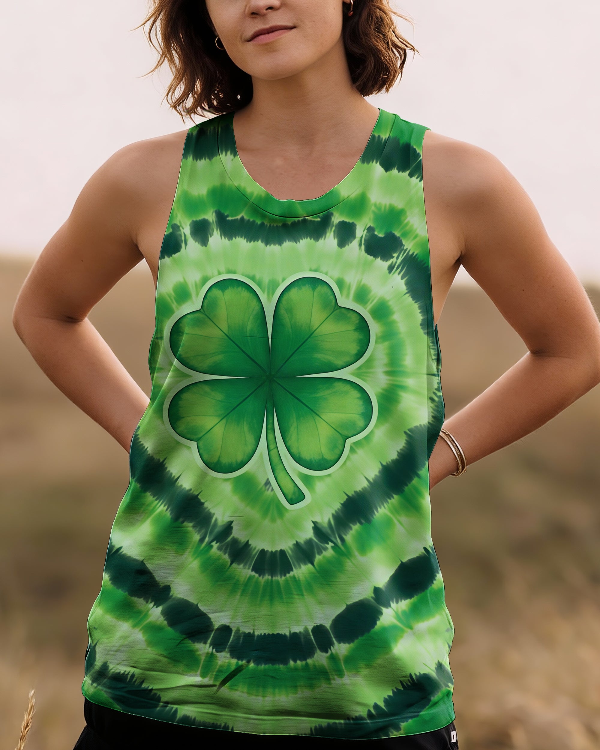 LUCKY VIBE SHAMROCK PATRICK'S DAY ALL OVER PRINT - TYQY2701262