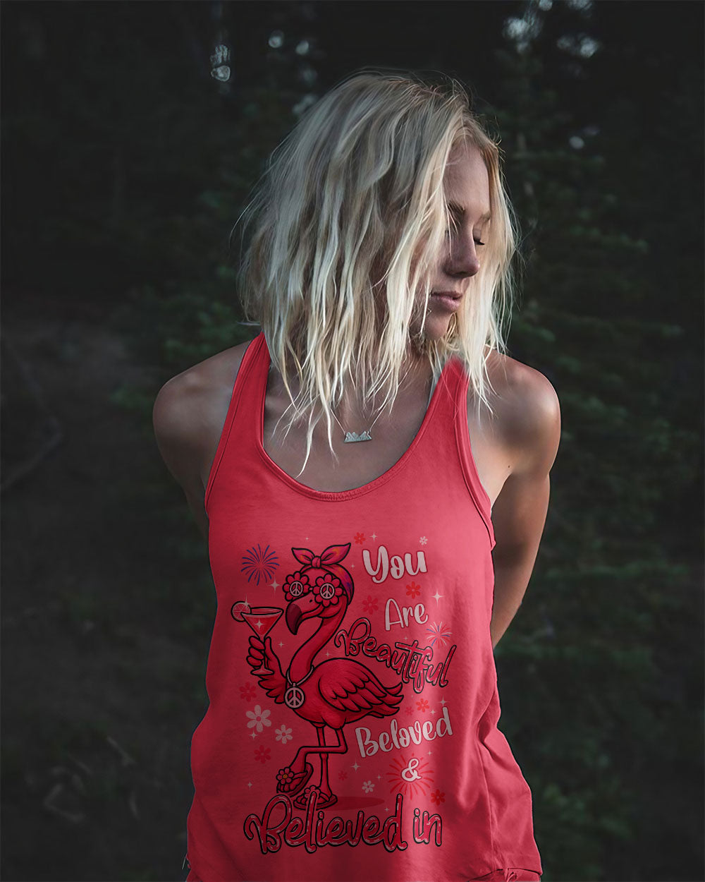 YOU ARE BEAUTIFUL FLAMINGO ALL OVER PRINT - TYQY2705253