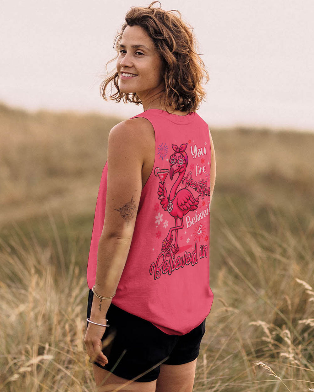 YOU ARE BEAUTIFUL FLAMINGO ALL OVER PRINT - TYQY2705253