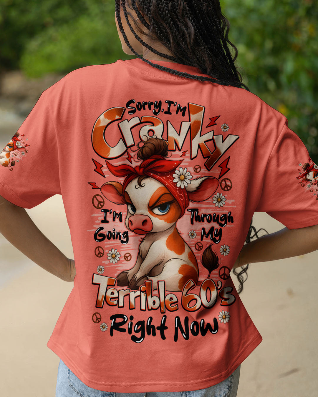 SORRY I'M CRANKY COW ALL OVER PRINT - TYQY2708253