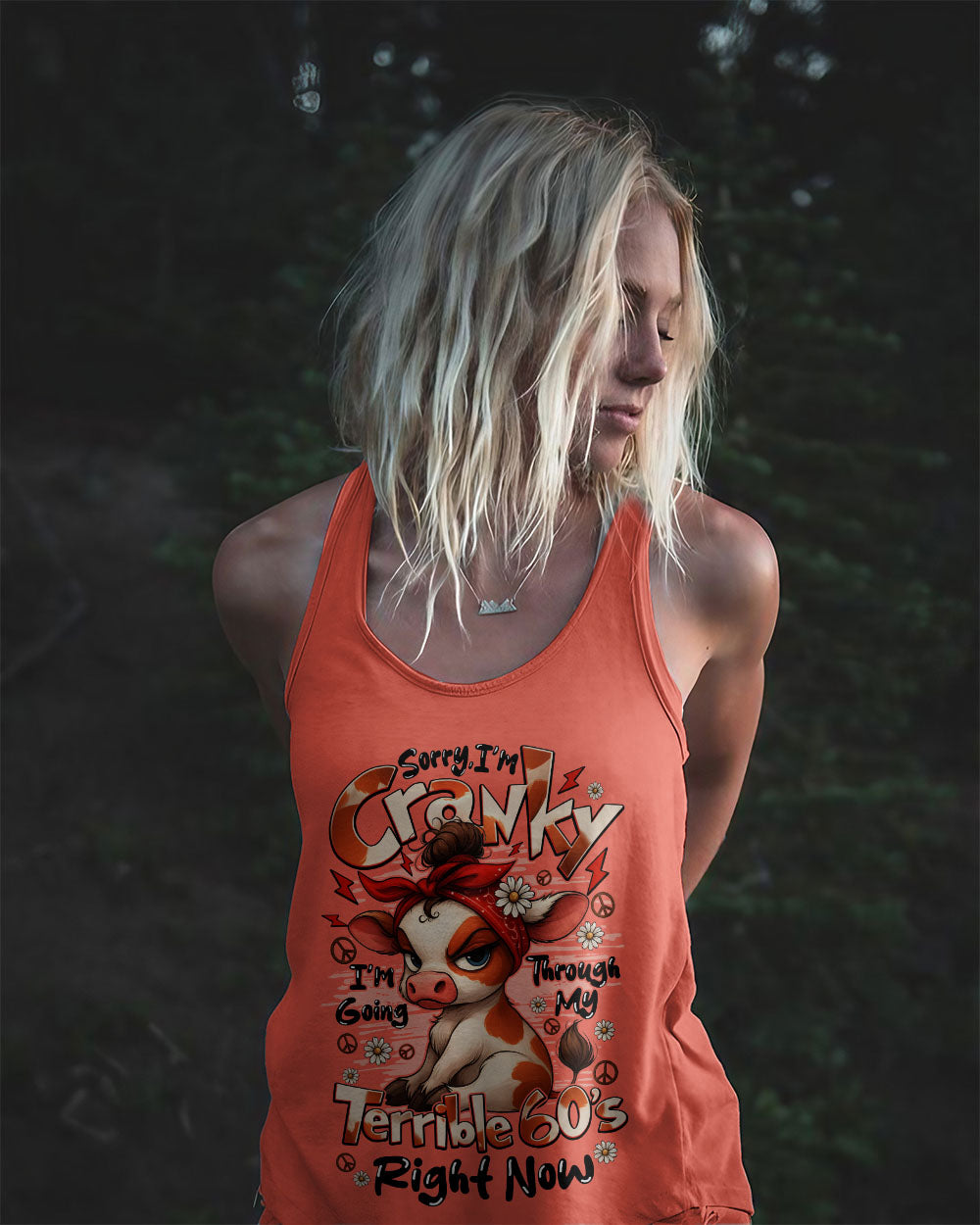 SORRY I'M CRANKY COW ALL OVER PRINT - TYQY2708253